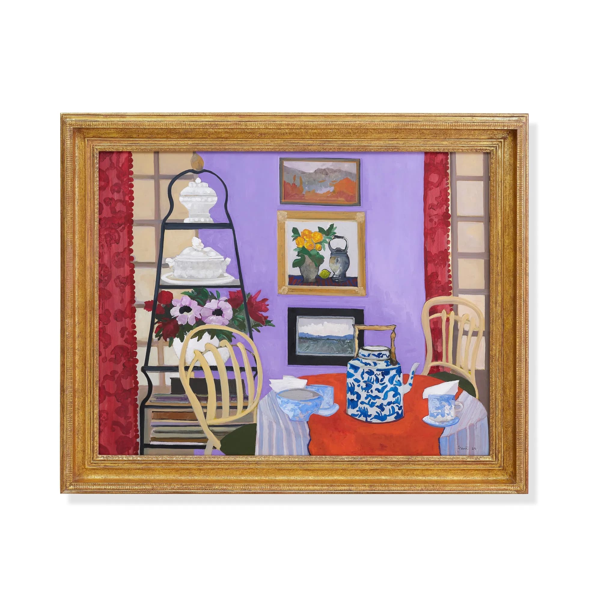 Tea and Anemones Original Painting by John Funt