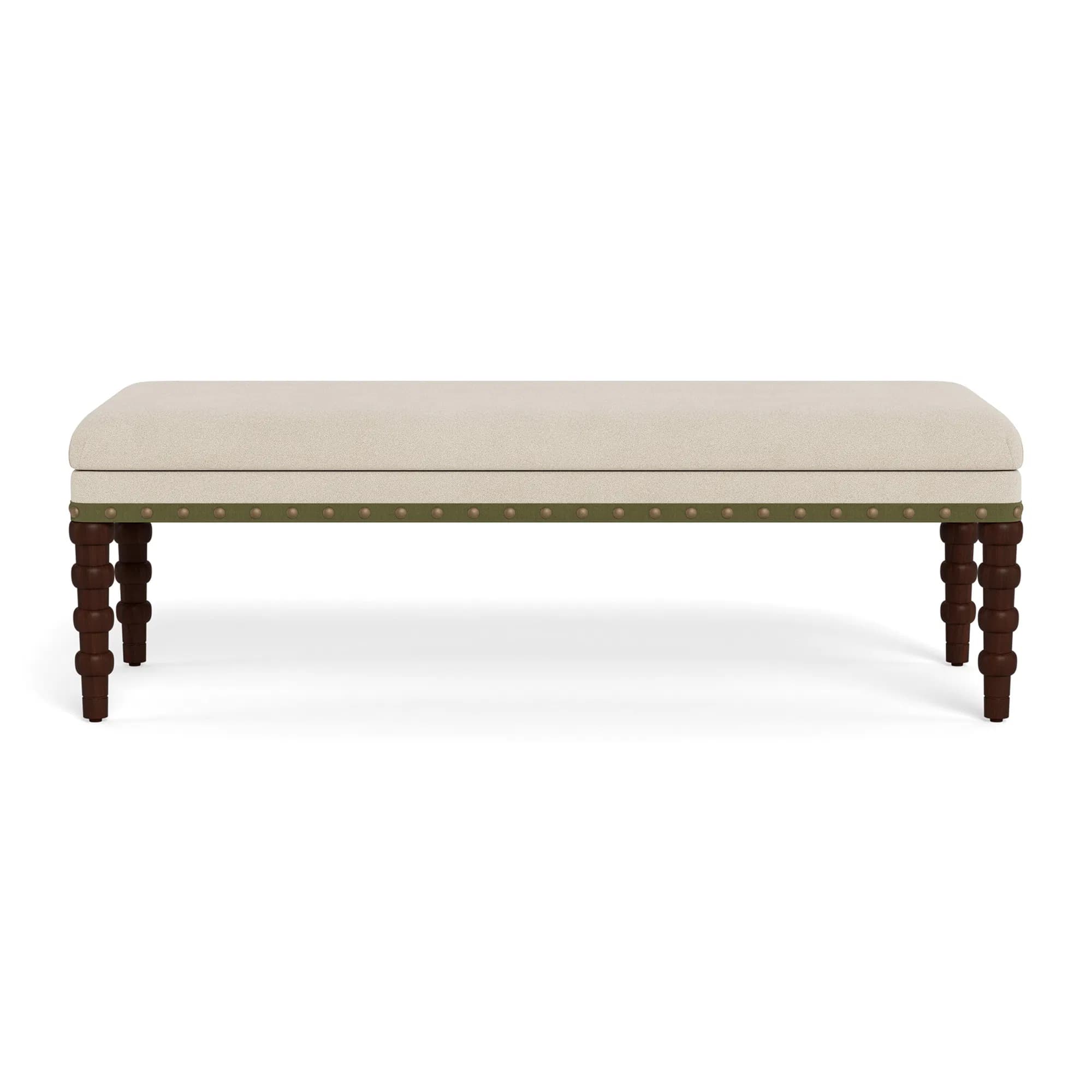 Olive Tape Handcrafted Maple Bench