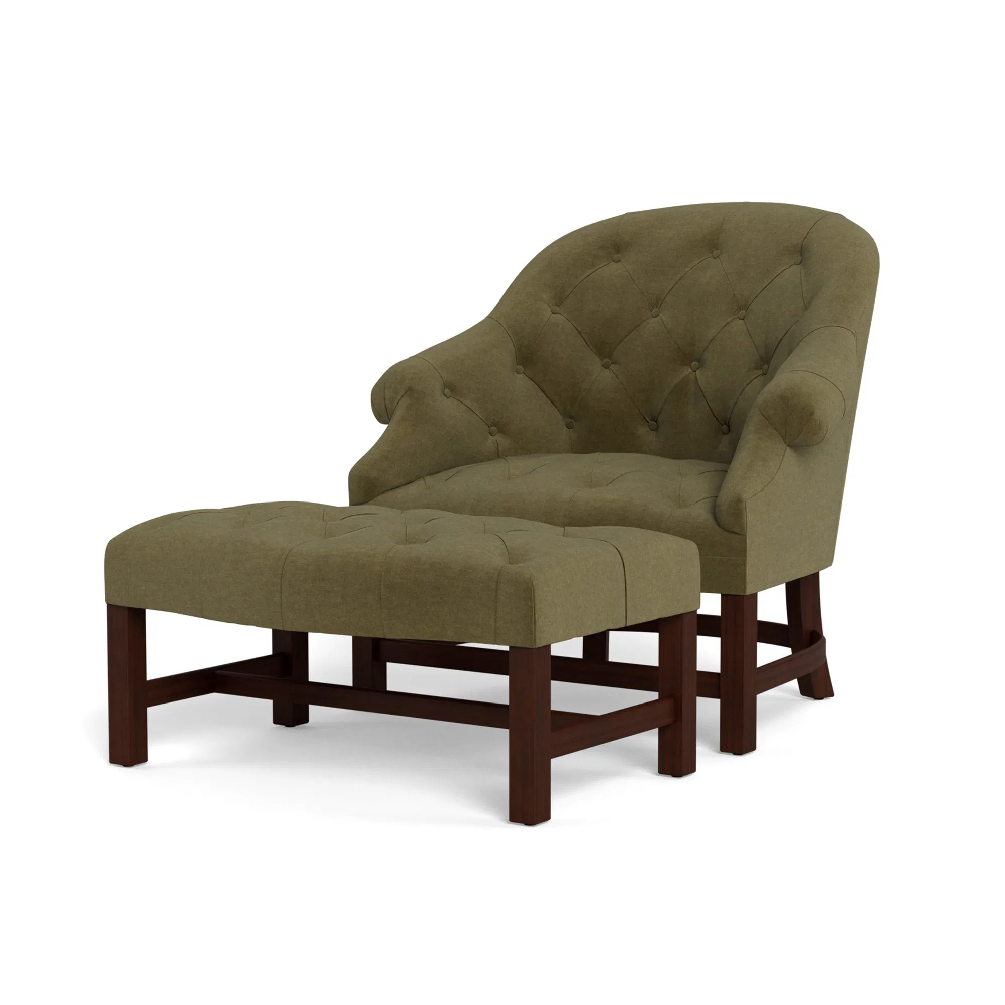 T42 Barrel Chair Hand-Tufted Cream Linen