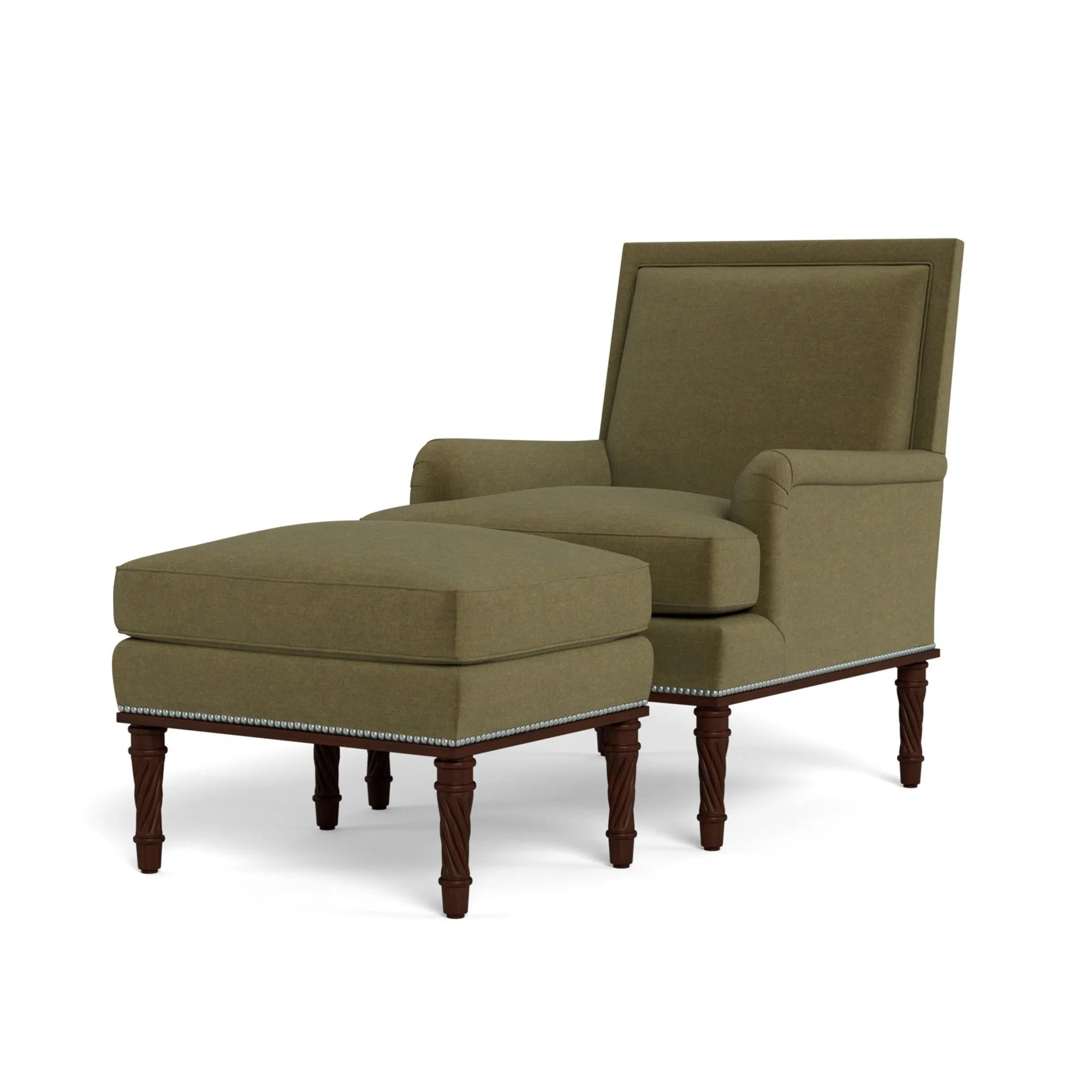 Azure Hand-Rolled Linen Chair