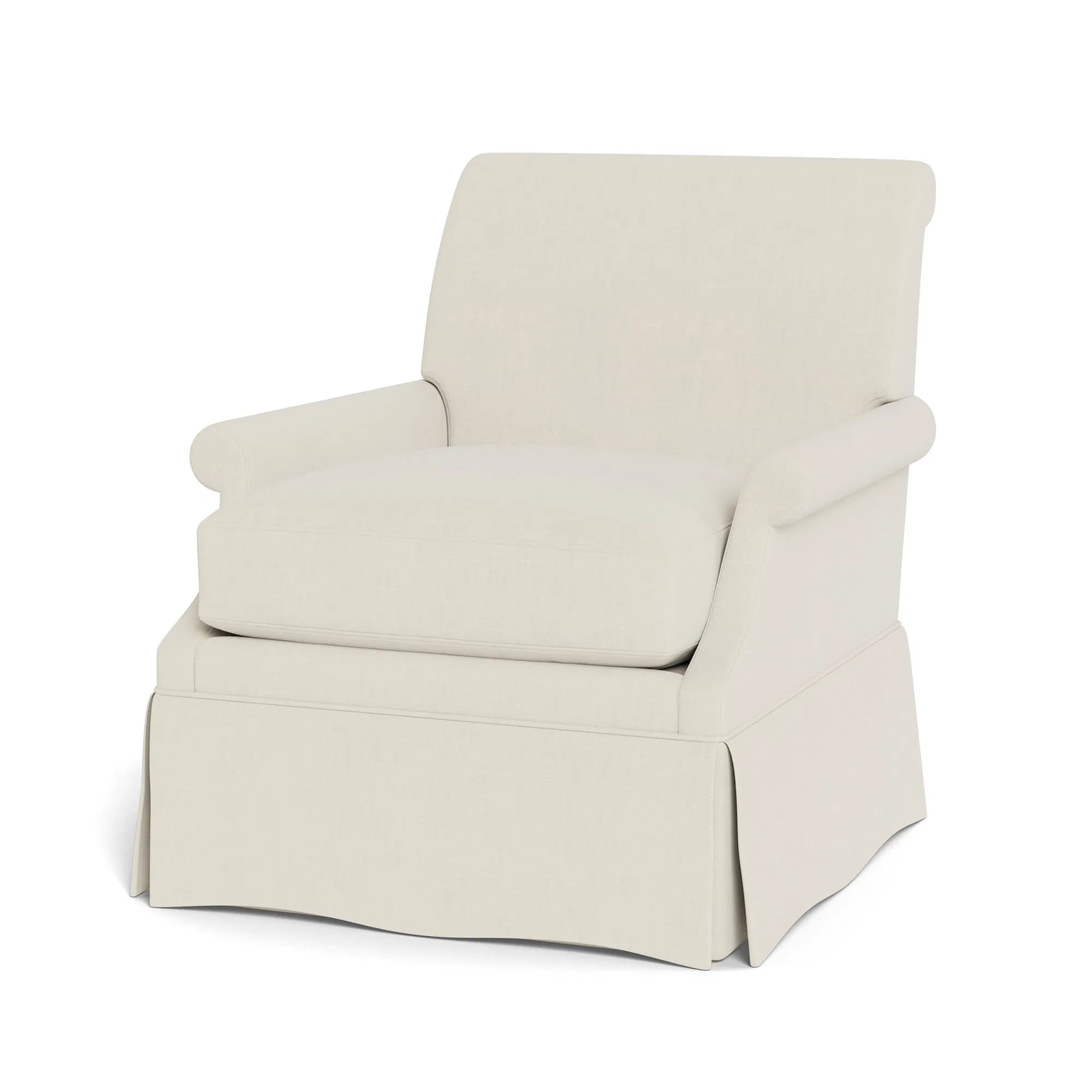 Origo Wave Skirt Chair in Cream Linen