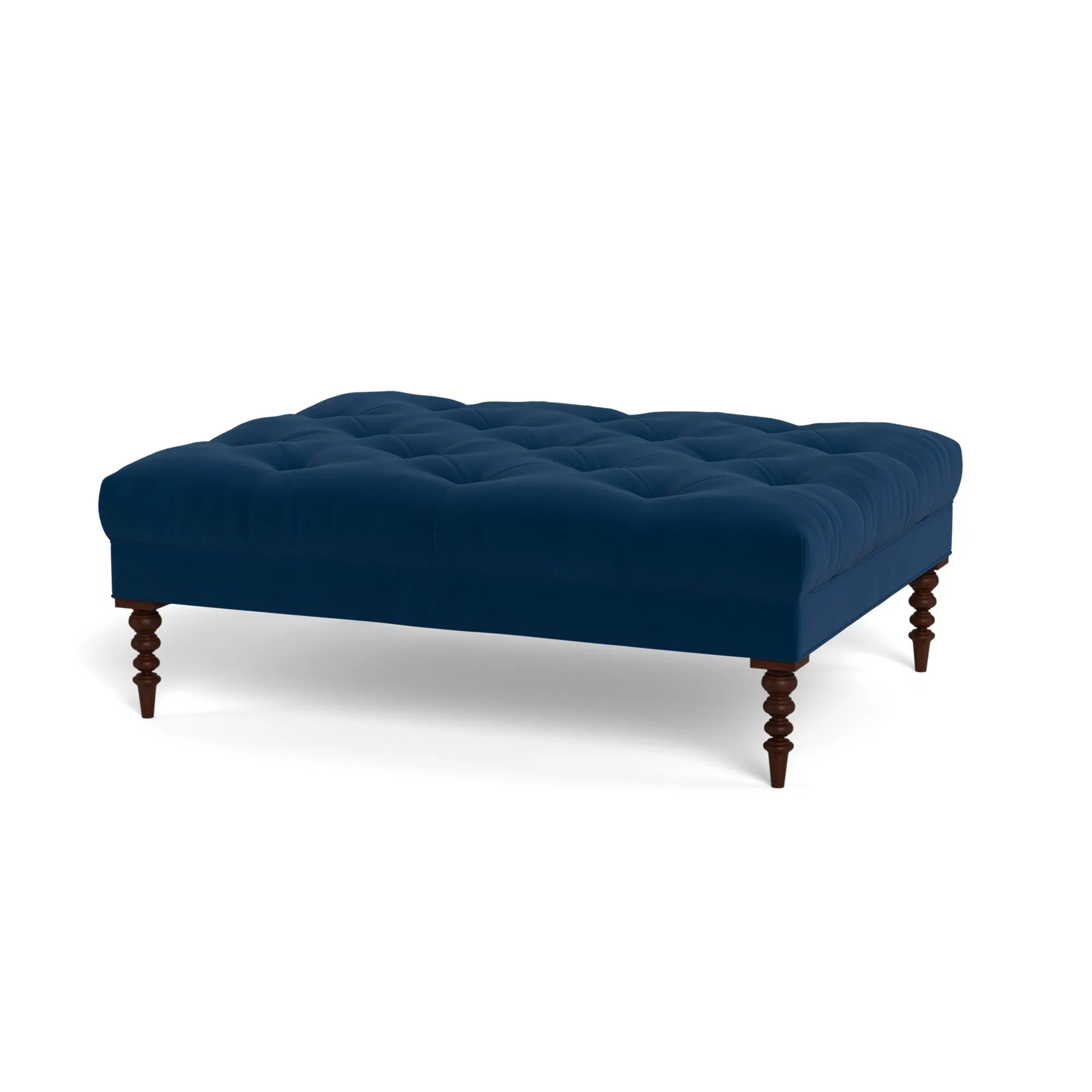 Irving Tufted Performance Linen Ottoman