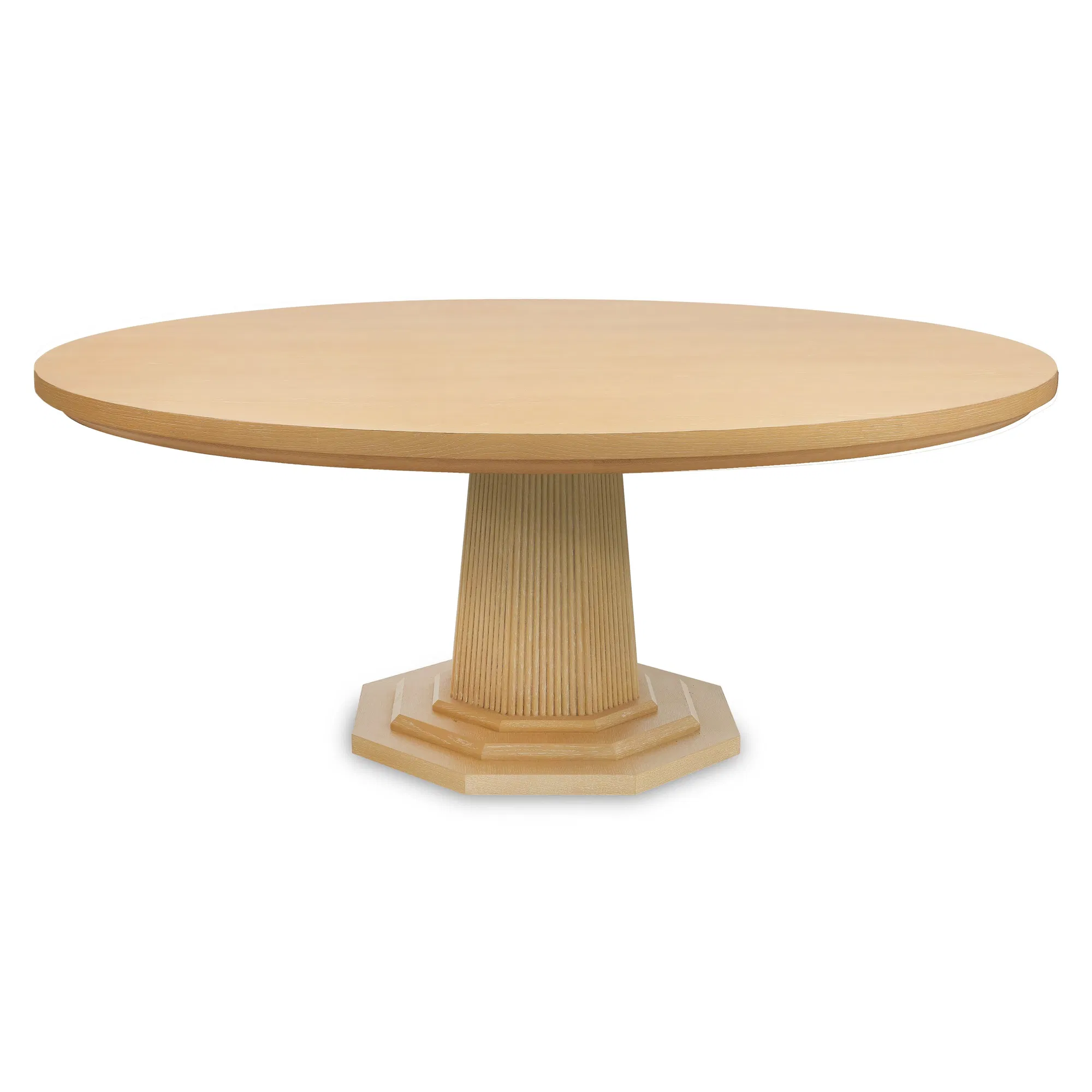 Haven Cerused Oak Pedestal Dining Table