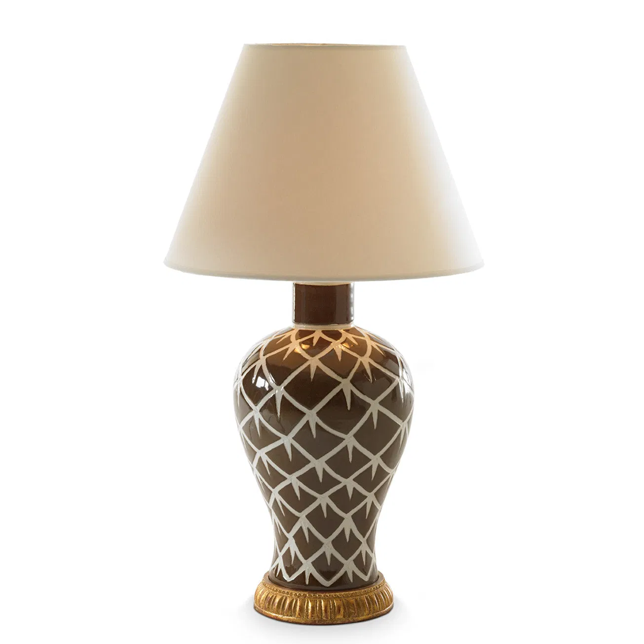 Chicken Feather Hand-Painted Ceramic Table Lamp