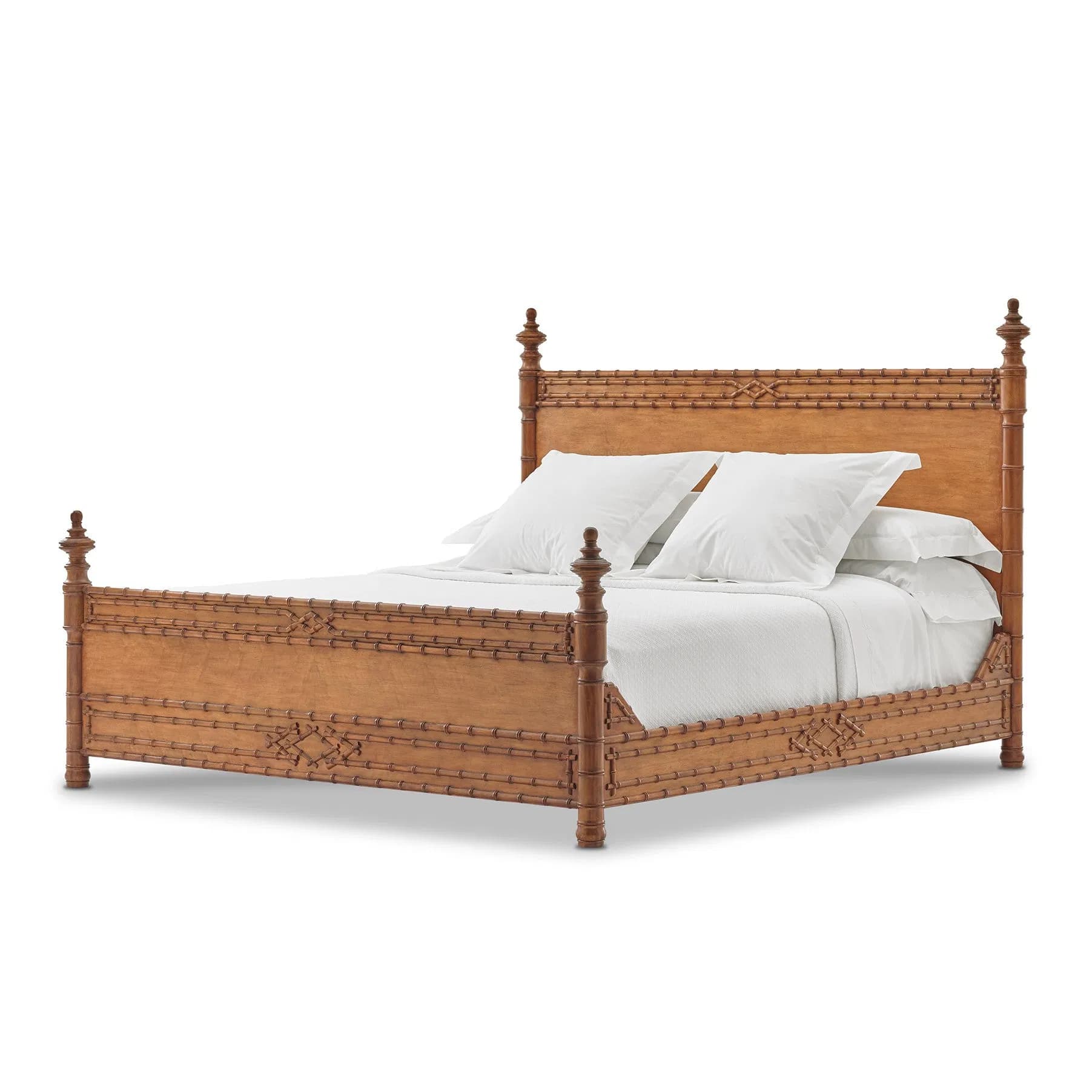 Birdseye Maple Faux Bamboo Bed