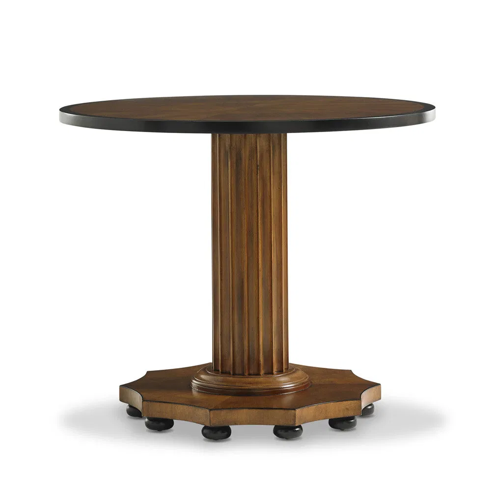 Gottlieb Light Mahogany Side Table with Ebony Detailing