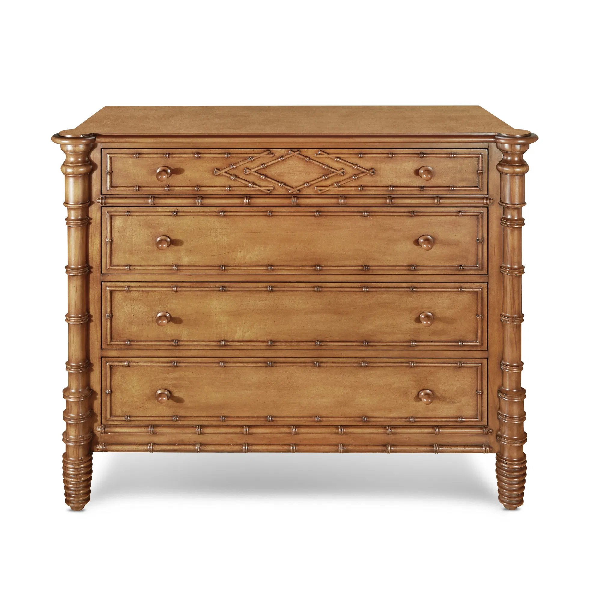 Bamboo High Chest in Birdseye Maple