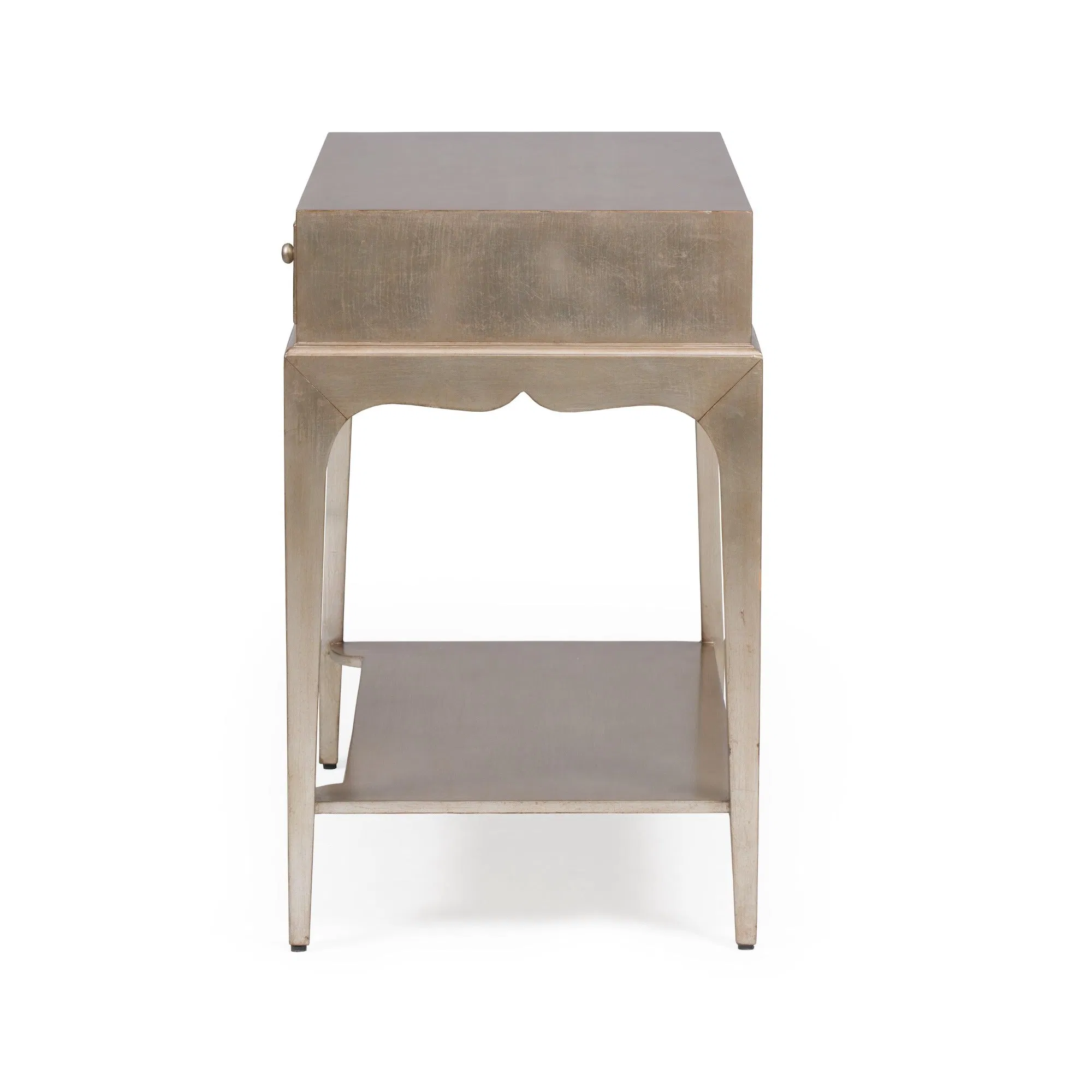 Isabella Aged Silver Leaf Side Table