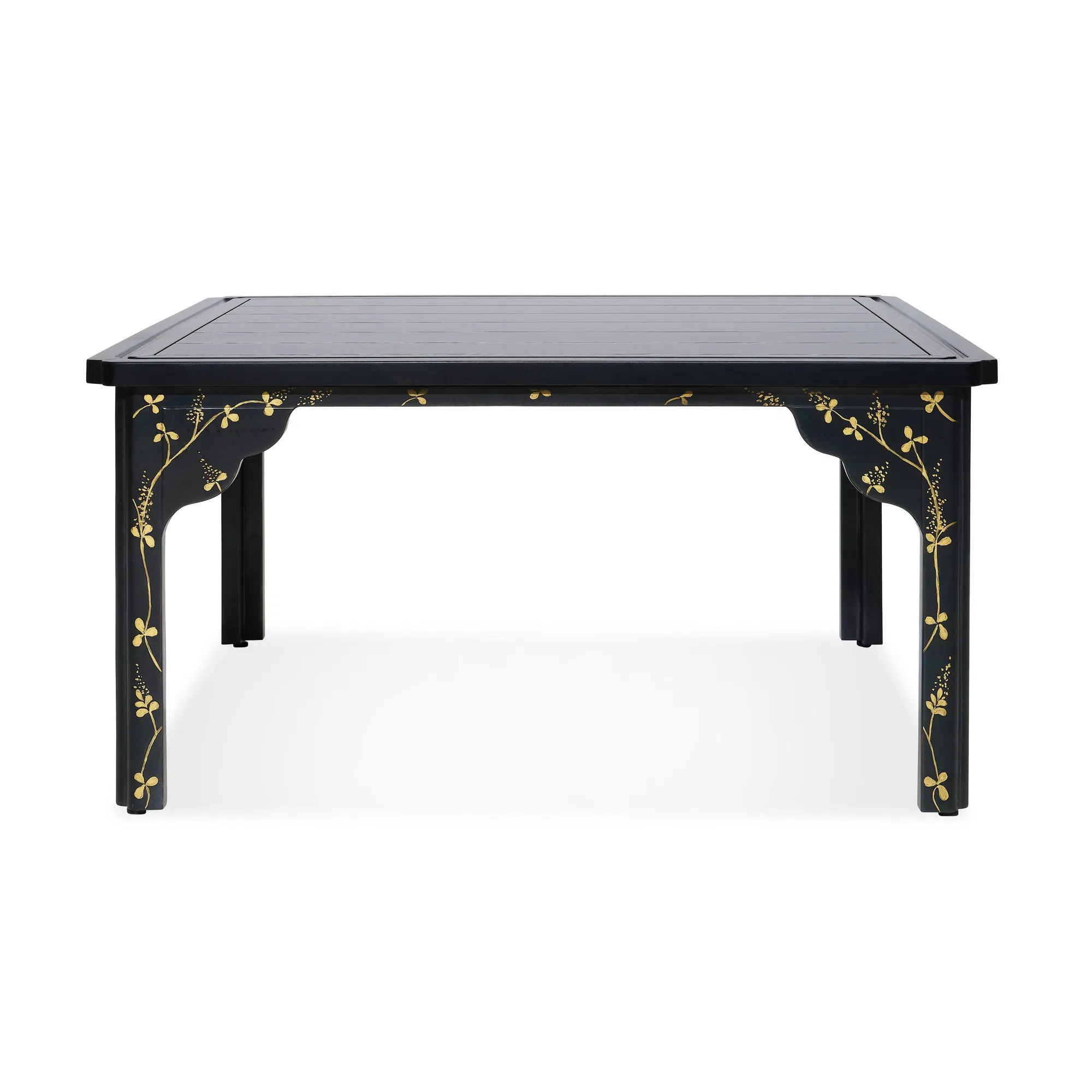 Bruce Hand-Lacquered Coffee Table with Gilded Accents
