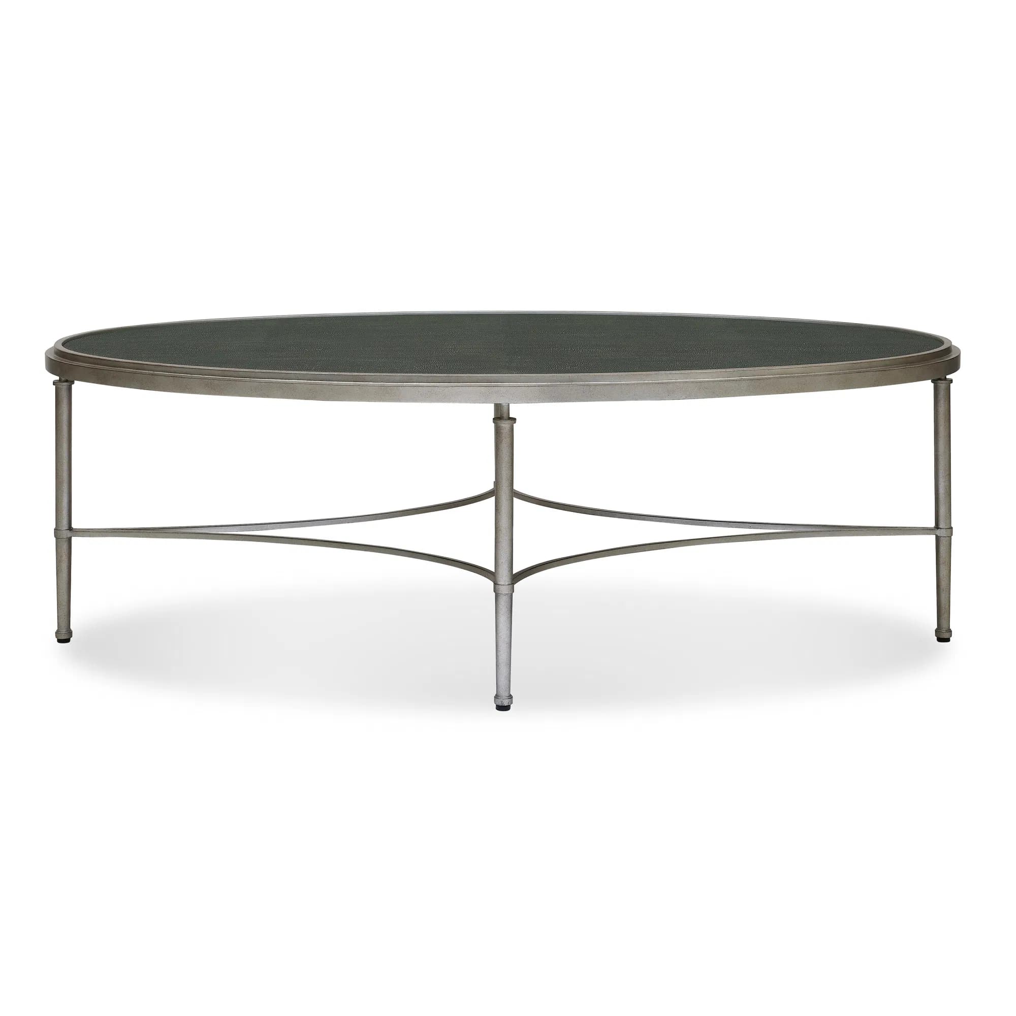 Francis Shagreen Coffee Table with Gilded Metal Base
