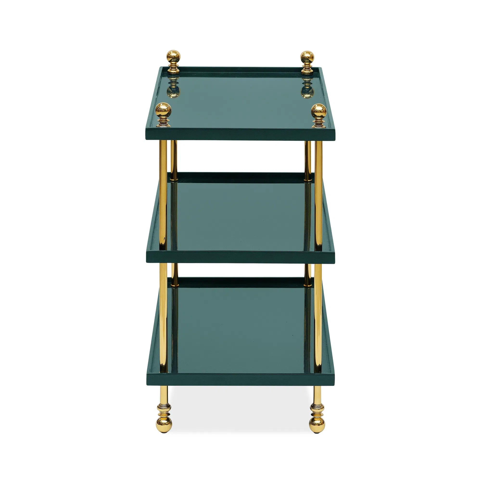 Aqua Green Lacquered Tiered Drinks Table