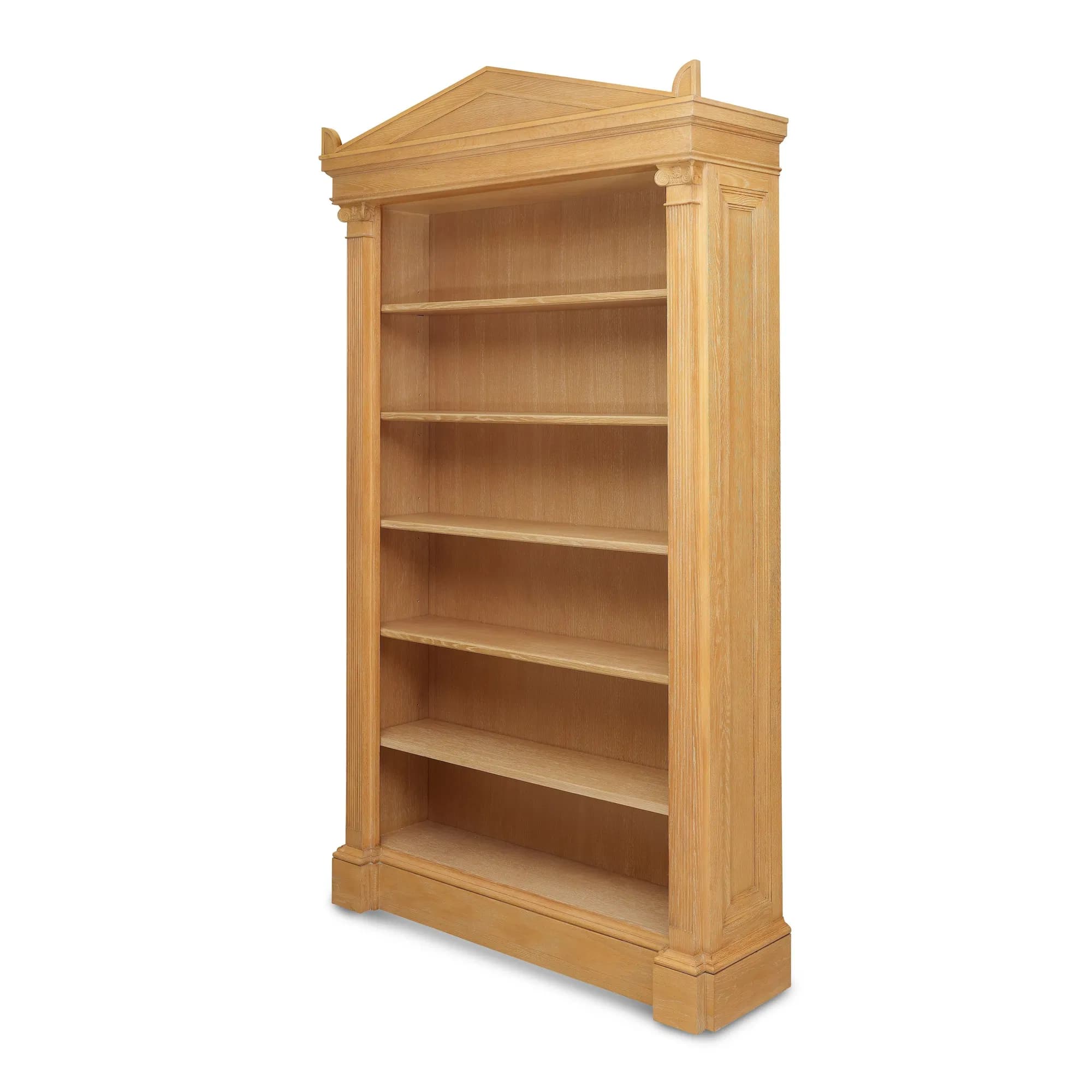 Artemis Grey Cerused Oak Bookcase