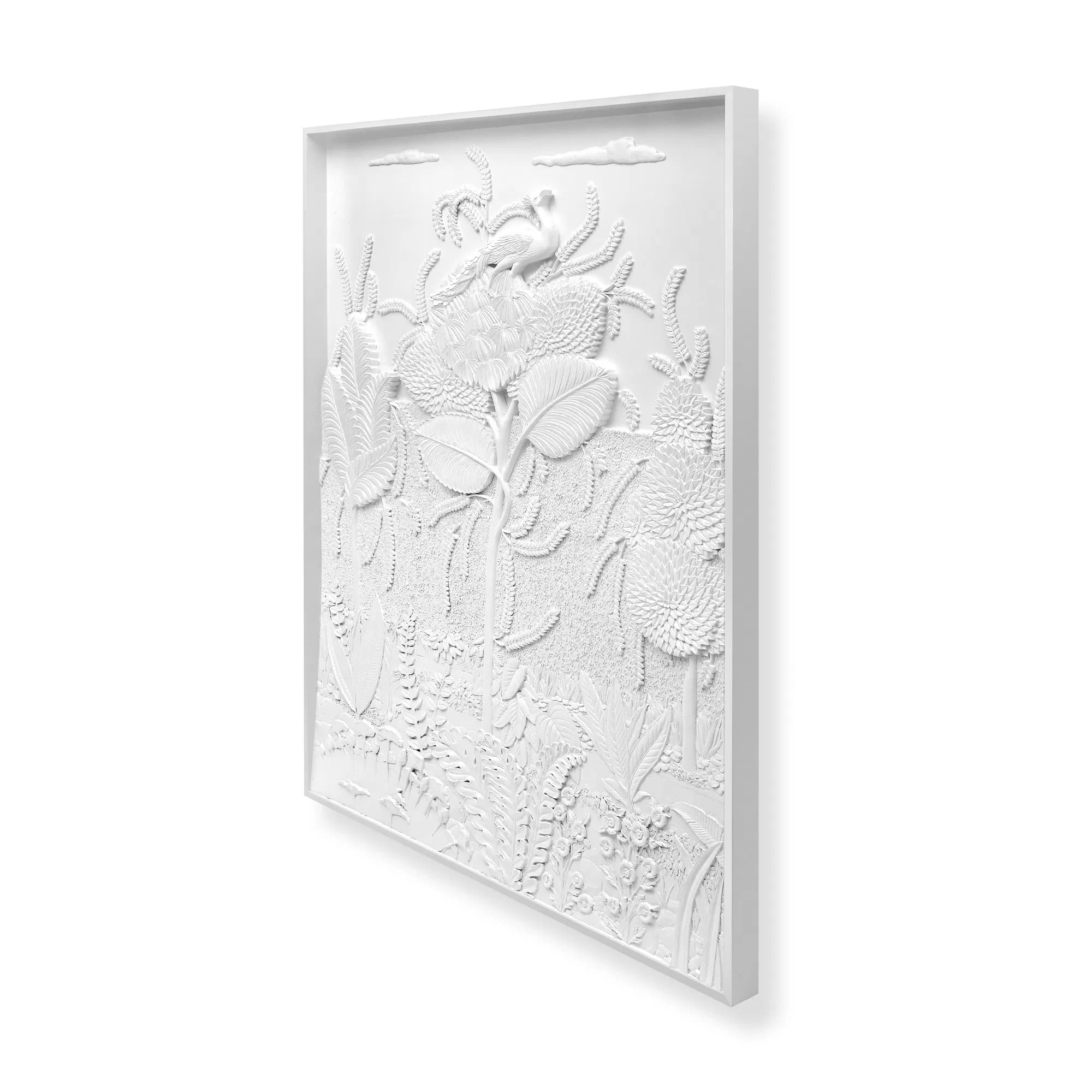 Conservatory Hand-Cast Plaster Relief Panel