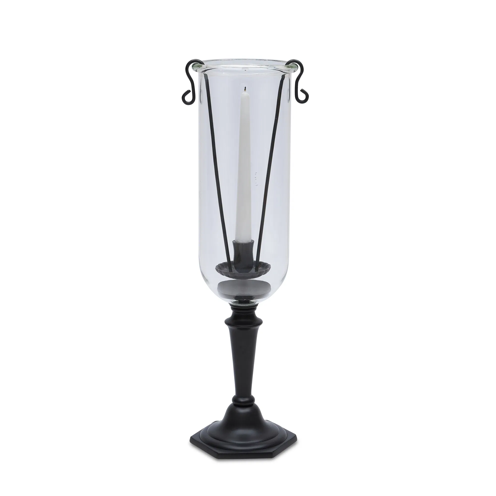 Philippe Hand-Blown Glass Hurricane Candleholder