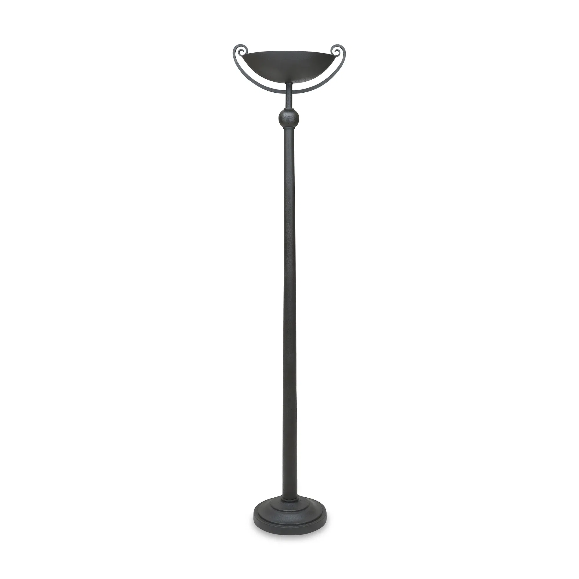 Torch Uplight Floor Lamp with Curved Metal Frame