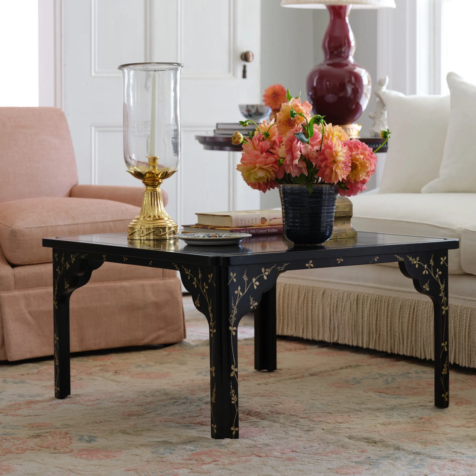 Lilly Hand-Blown Glass Hurricane Candleholder