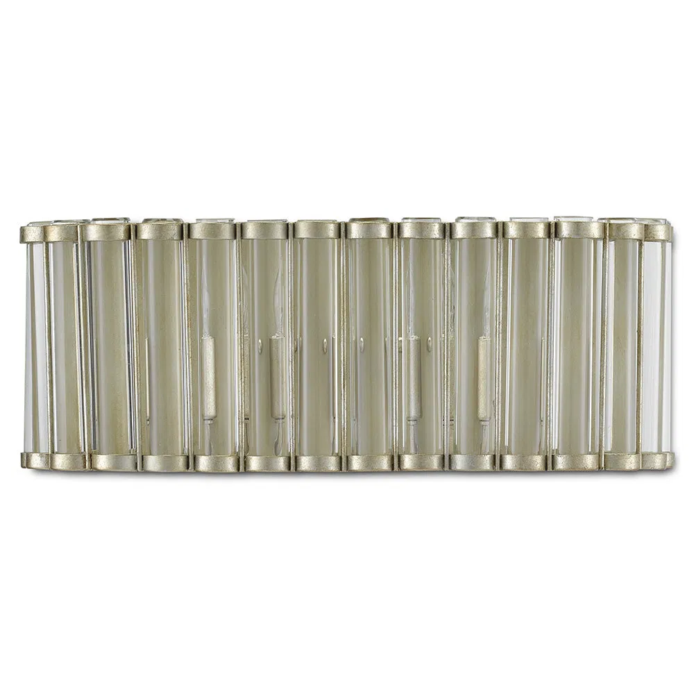 Warwick Silver Leaf Wrought Iron Wall Sconce