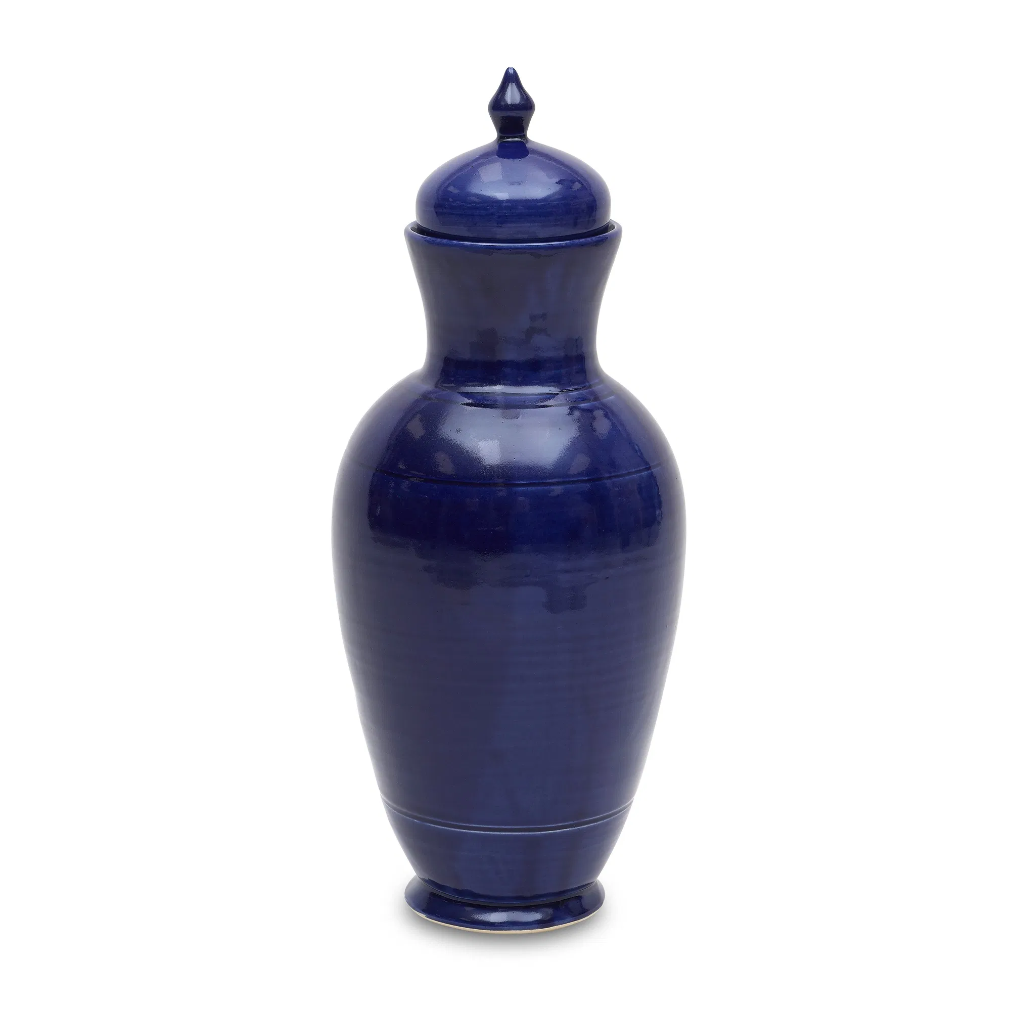 Cobalt Hand-Thrown Ginger Jar with Finial