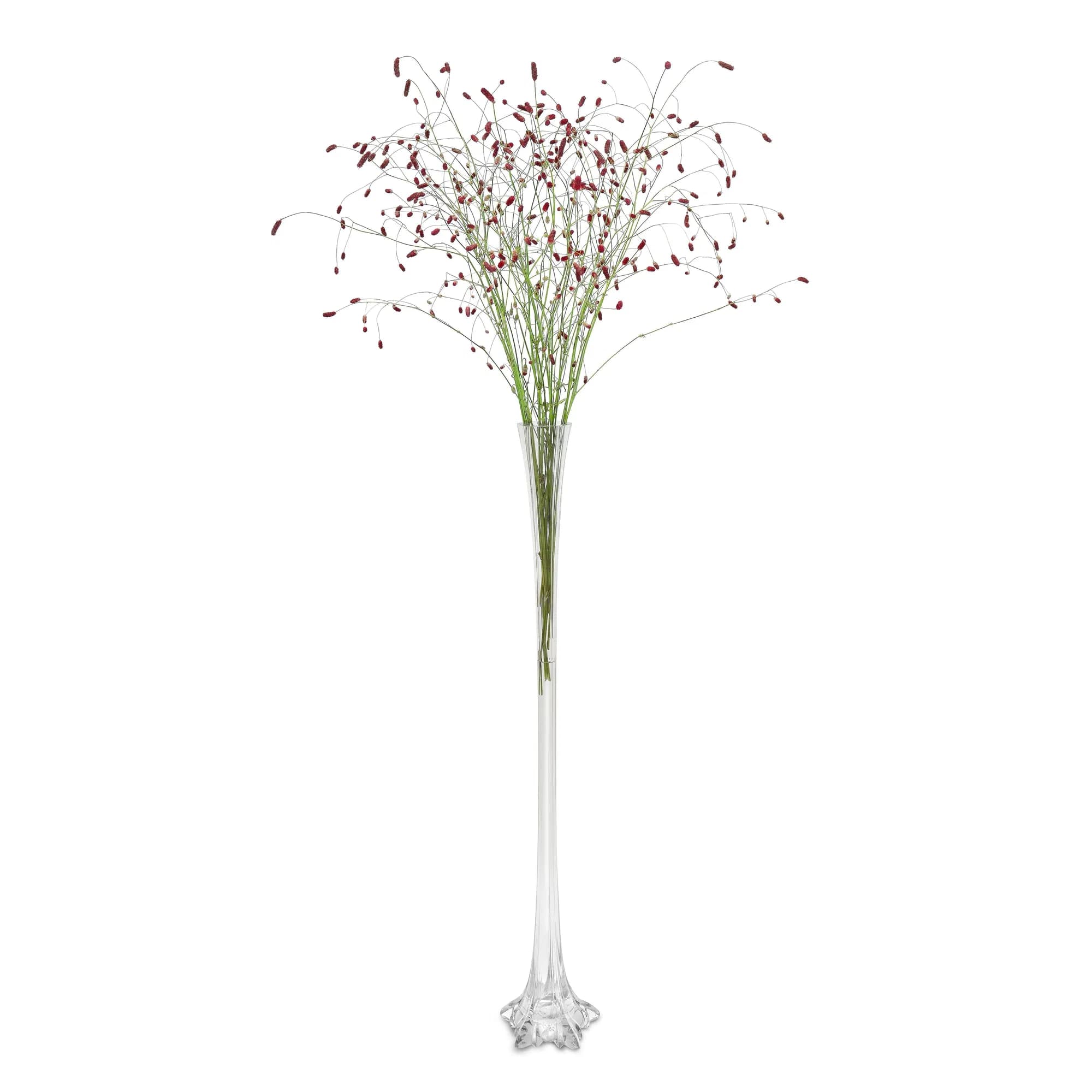 Grand-Scale Lily Hand-Blown Glass Vase