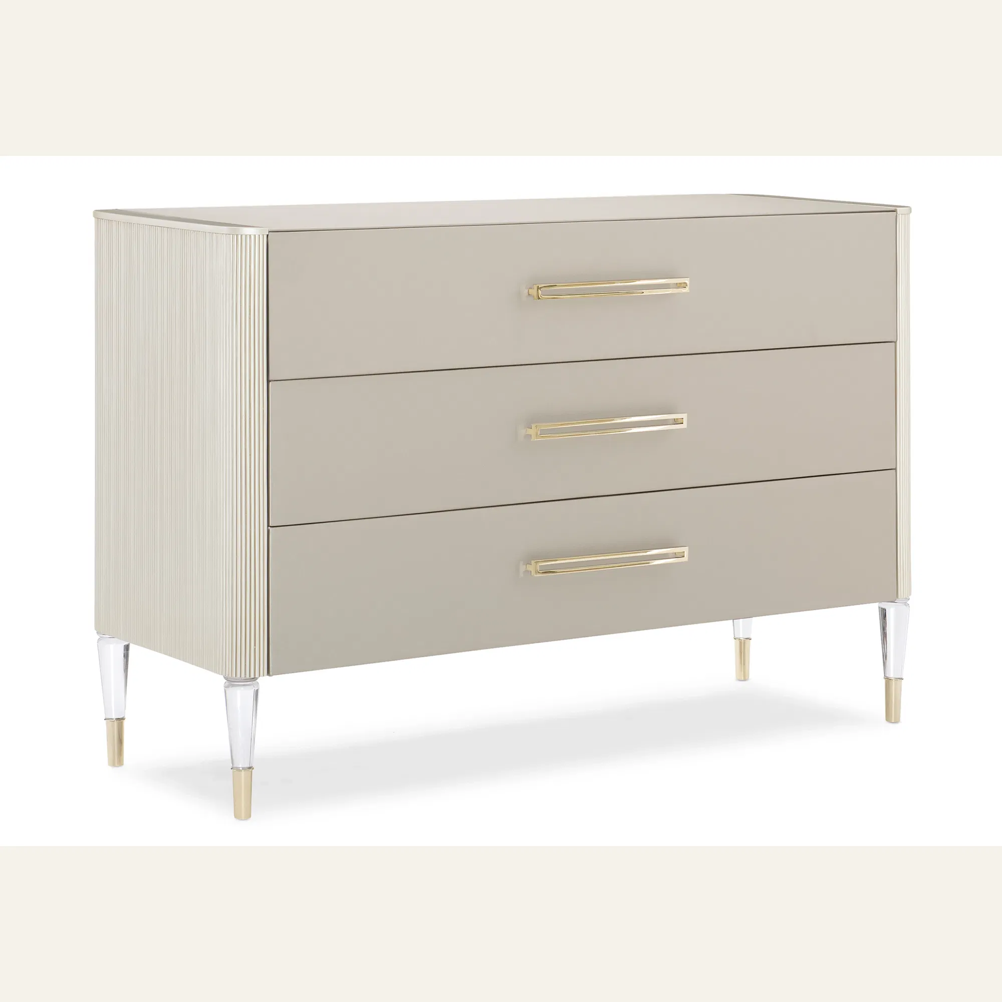 I Love It Fluted Gold Pearl Statement Chest