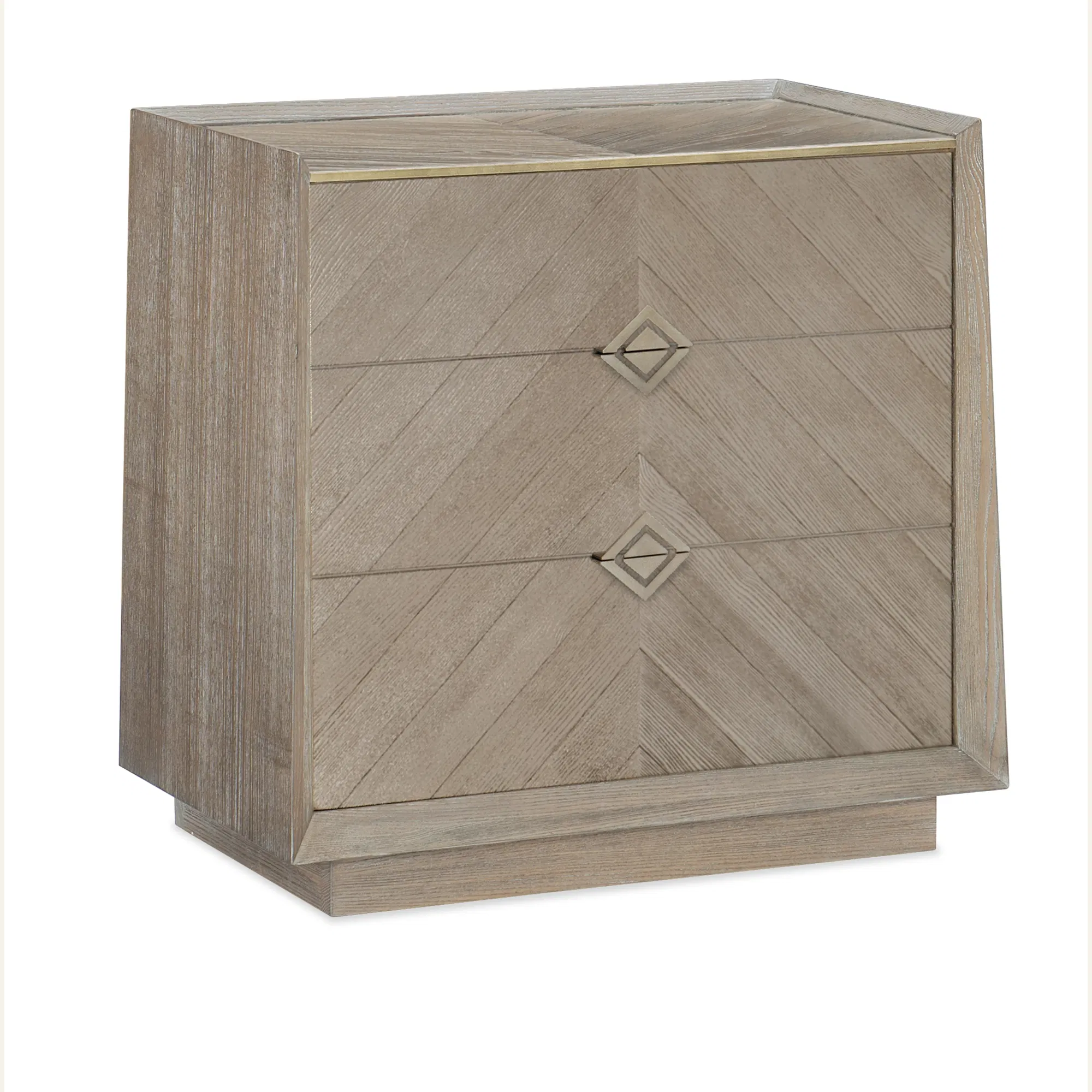 Crossed Purposes Chevron Ash Driftwood Nightstand