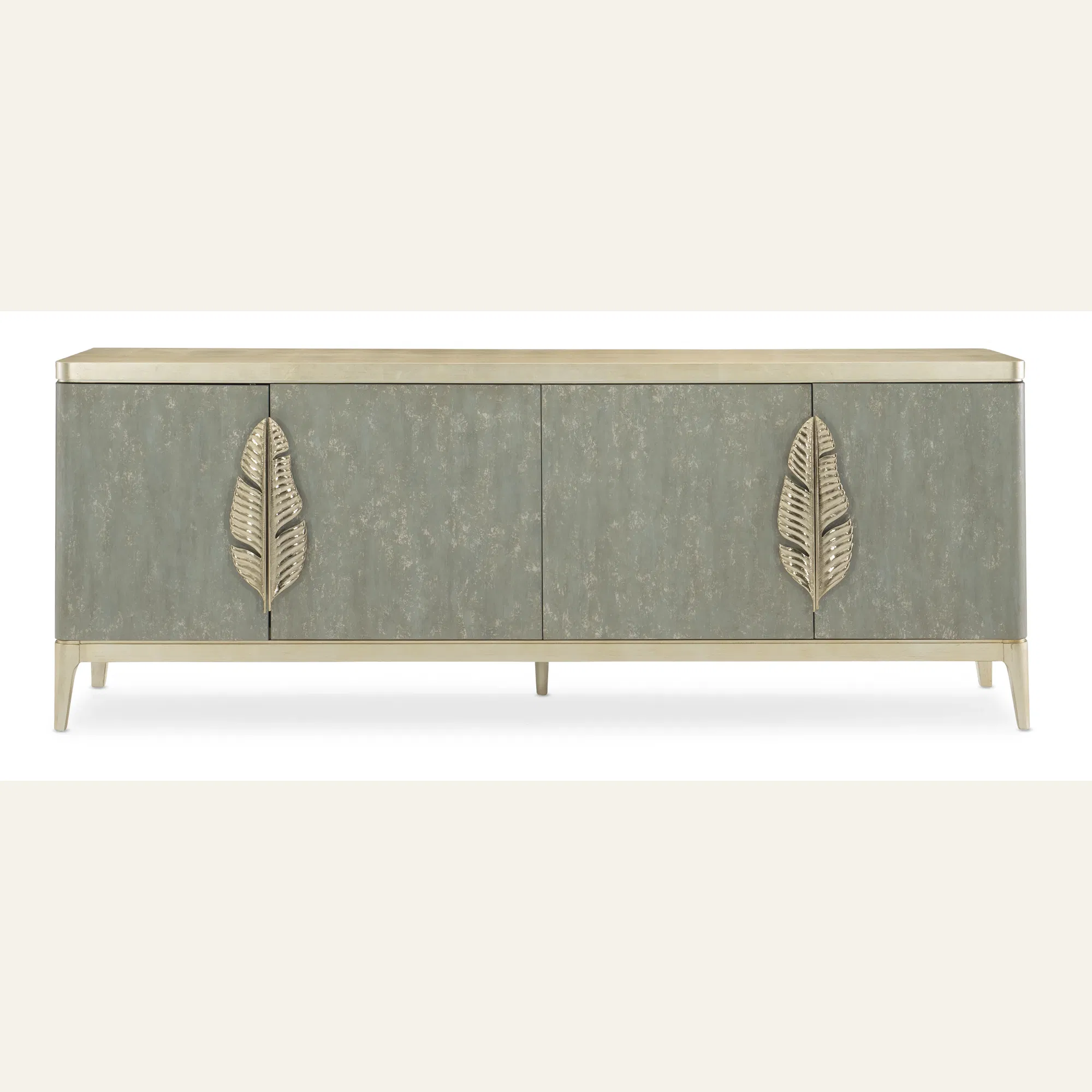 Waterside Coastal Silver Leaf Entertainment Console