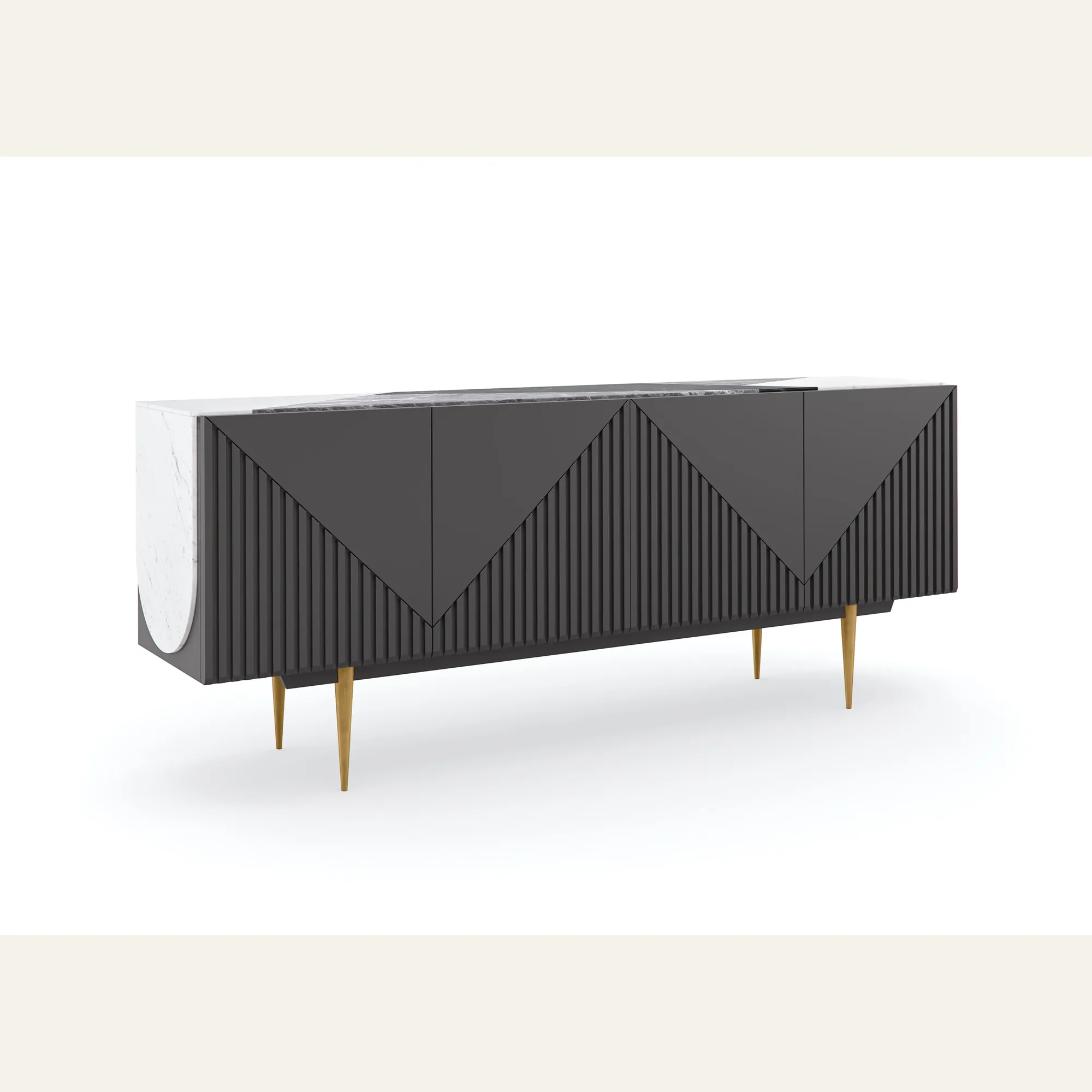 Over The Edge Warm Slate Marble Buffet