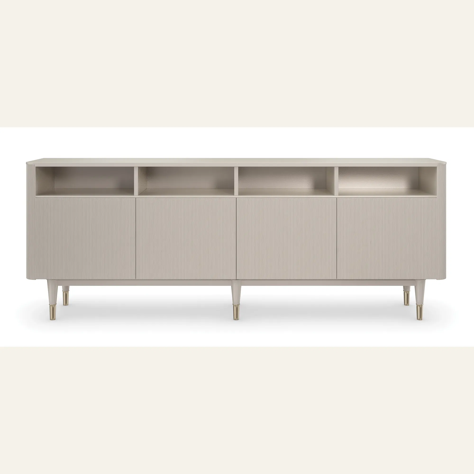 Love Lines Reeded Matte Pearl Entertainment Console