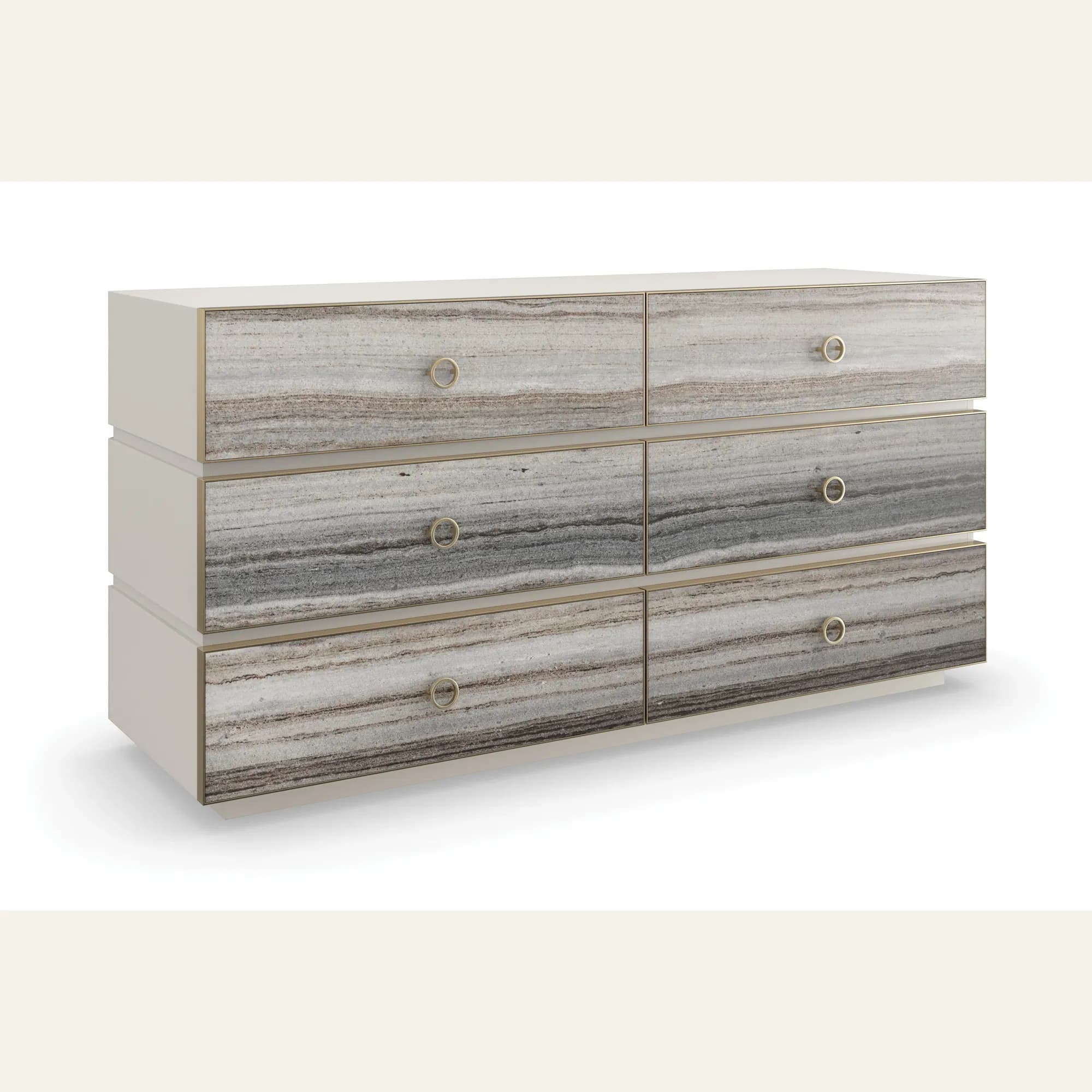 Bedrock Polished Gray Sandstone Dresser