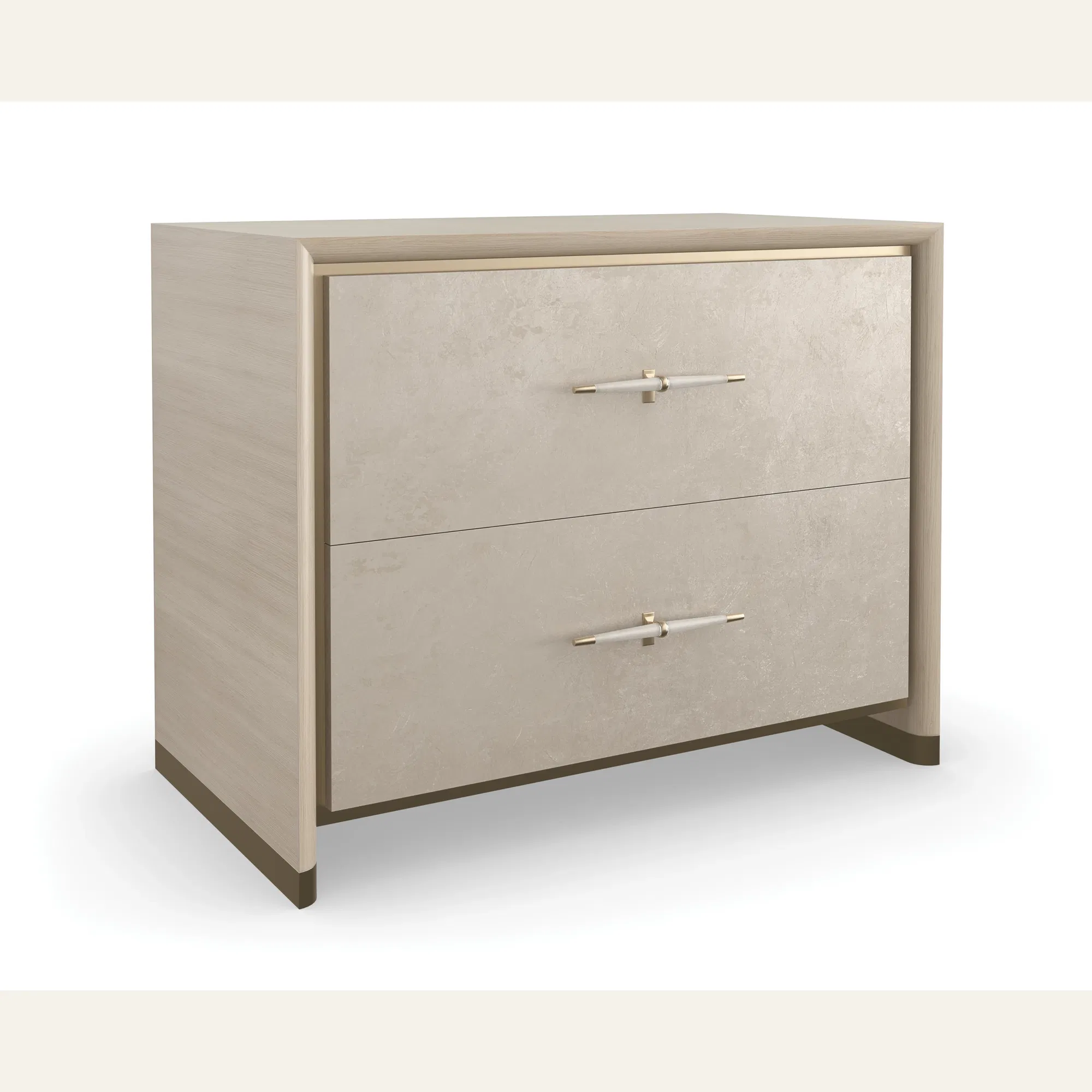 Hang Up Large Nightstand with Brushed Gold Accents
