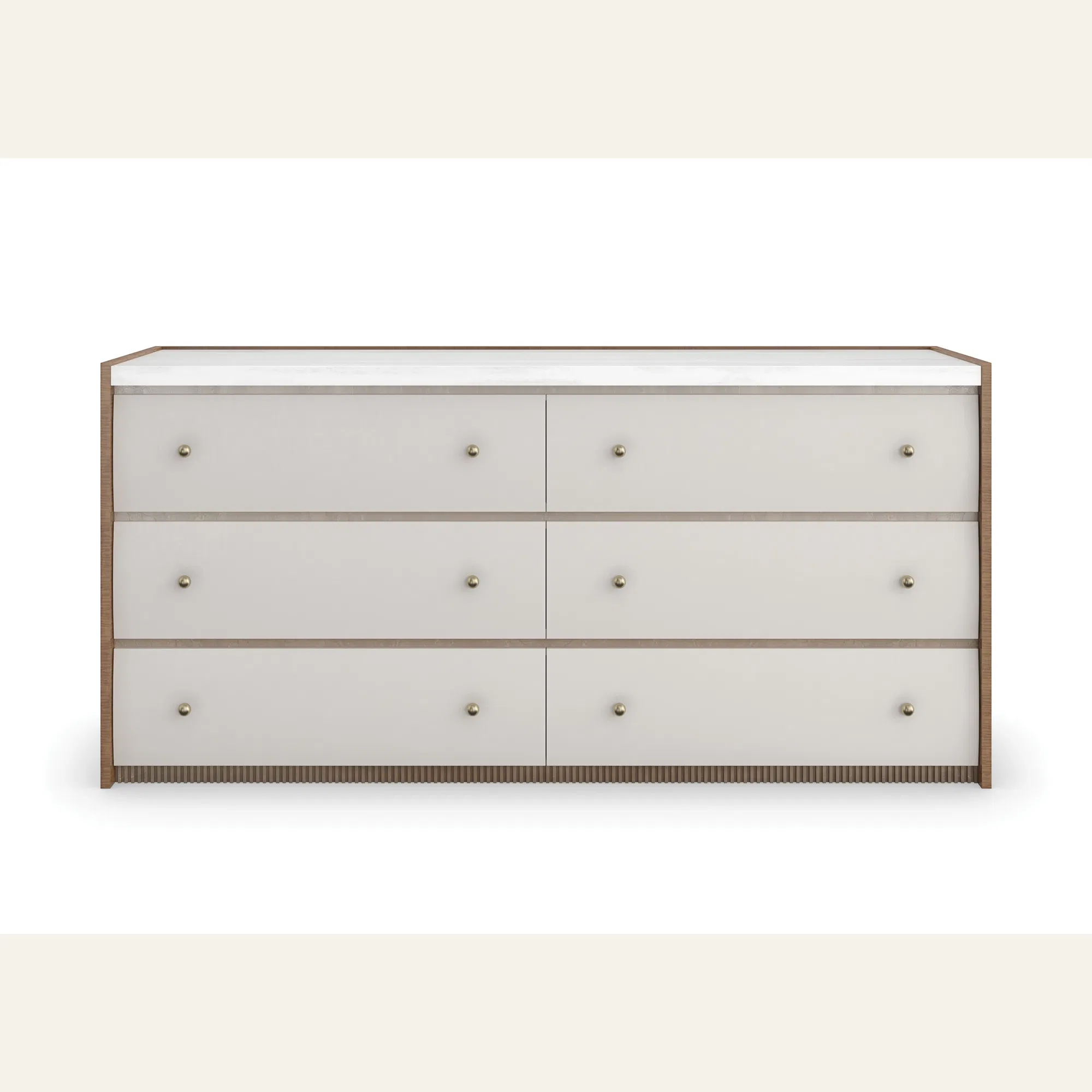 Avignon Burnished Adobe Dresser with Onyx Marble