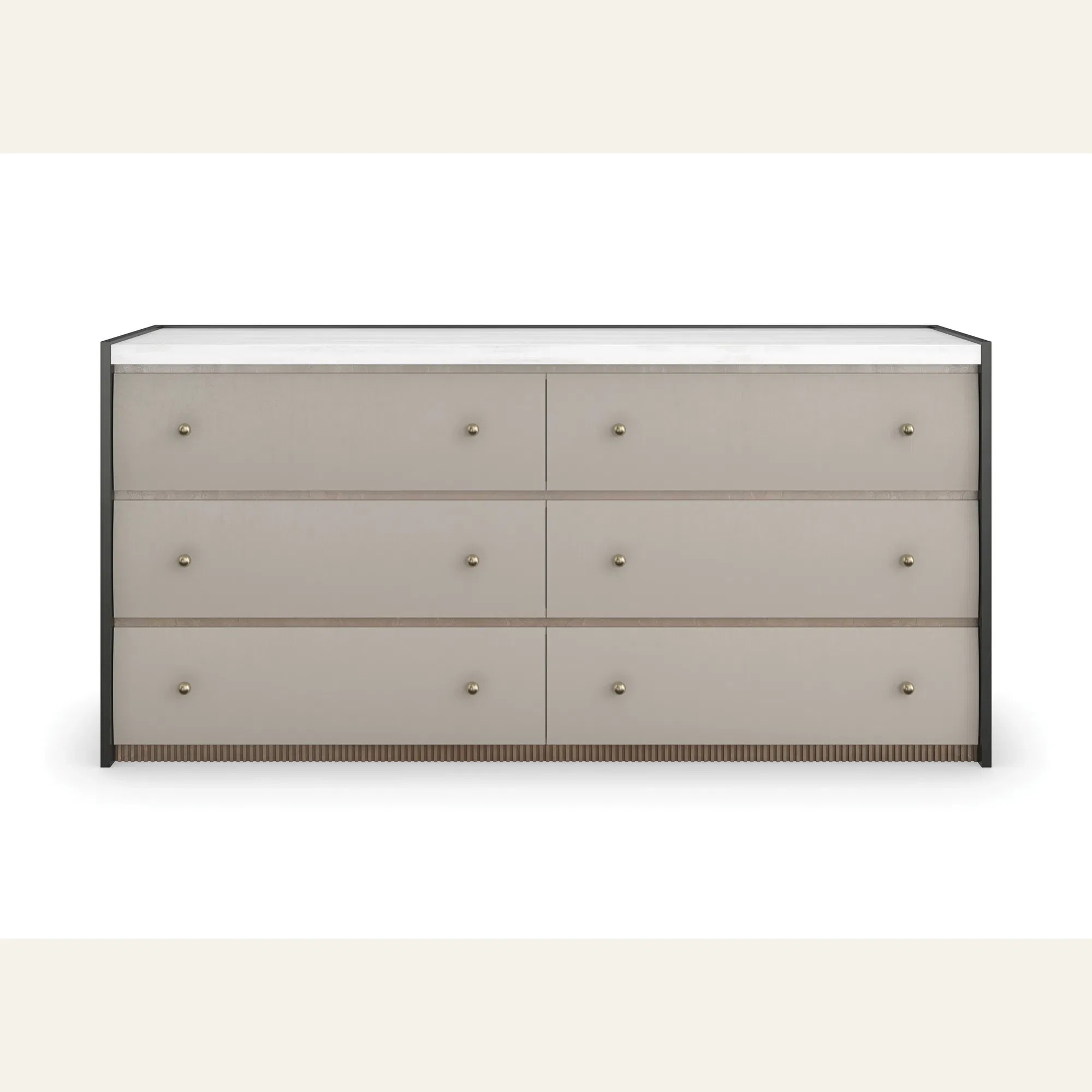 Avignon Burnished Adobe Dresser with Onyx Marble