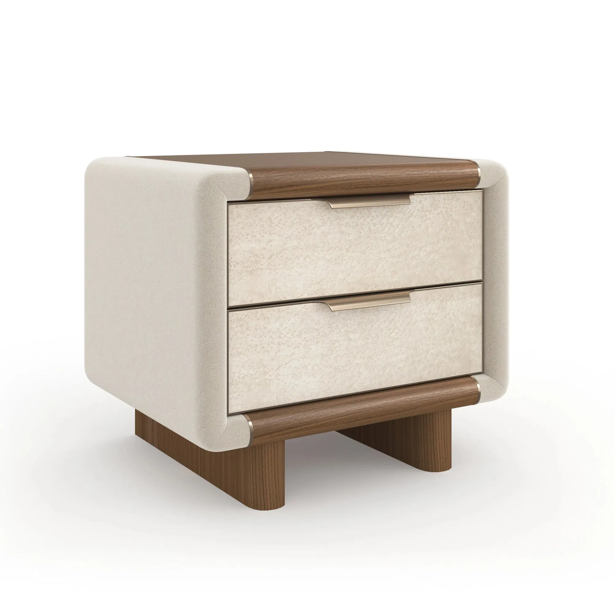Botero Small Nightstand Mixed-Media Walnut