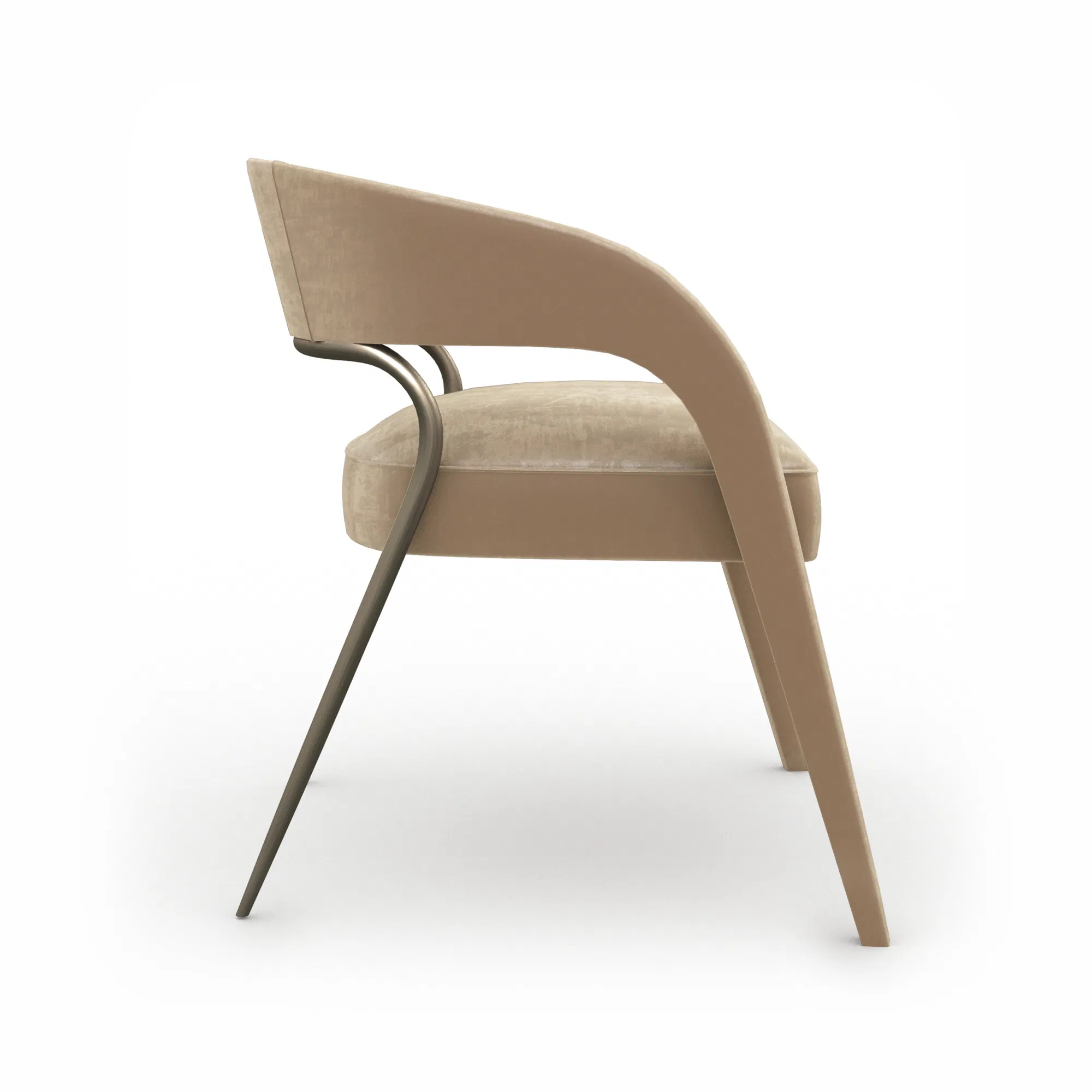 Gazelle Ivory Vintage Velvet Dining Chair