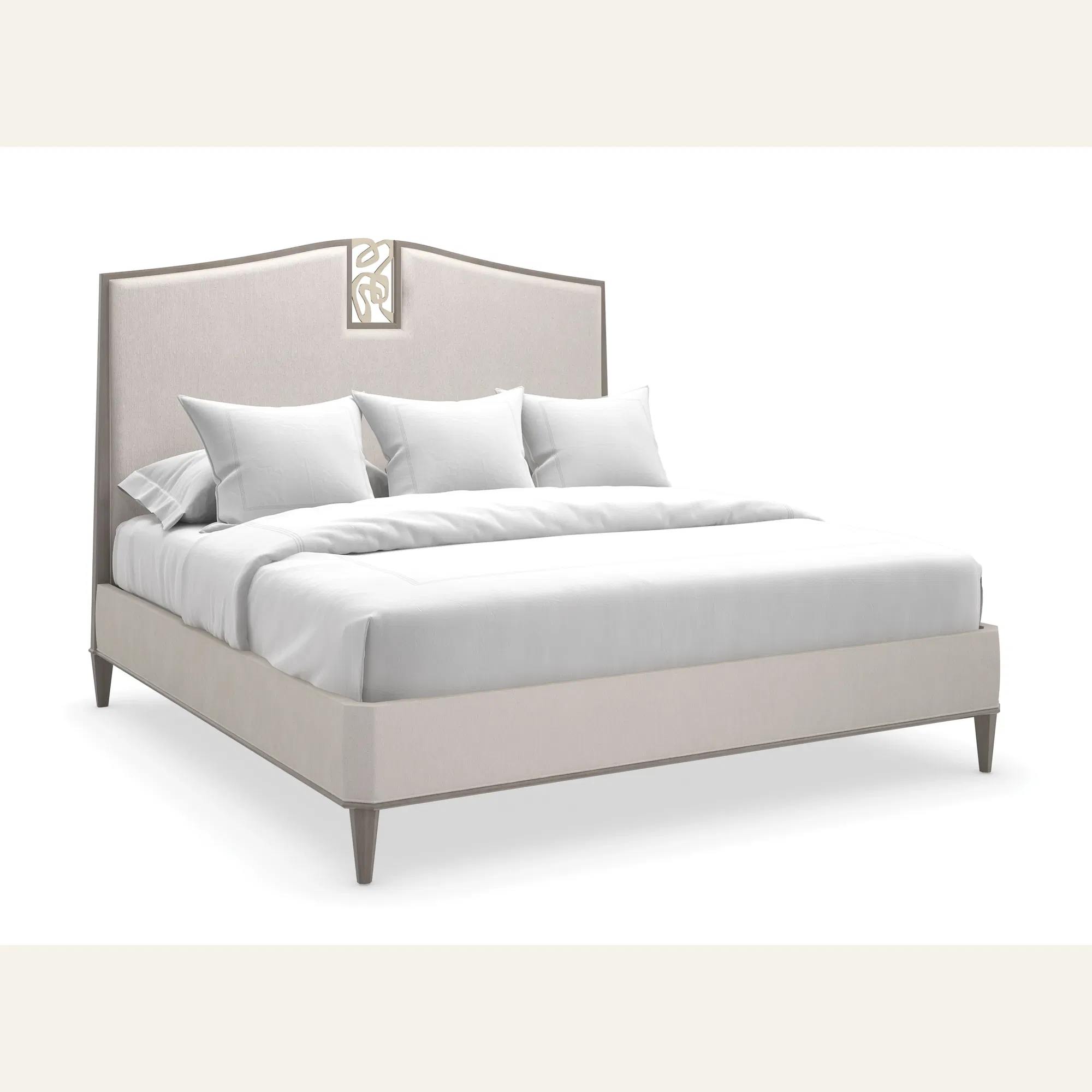 Crescendo Creamy Micro-Chenille Queen Bed