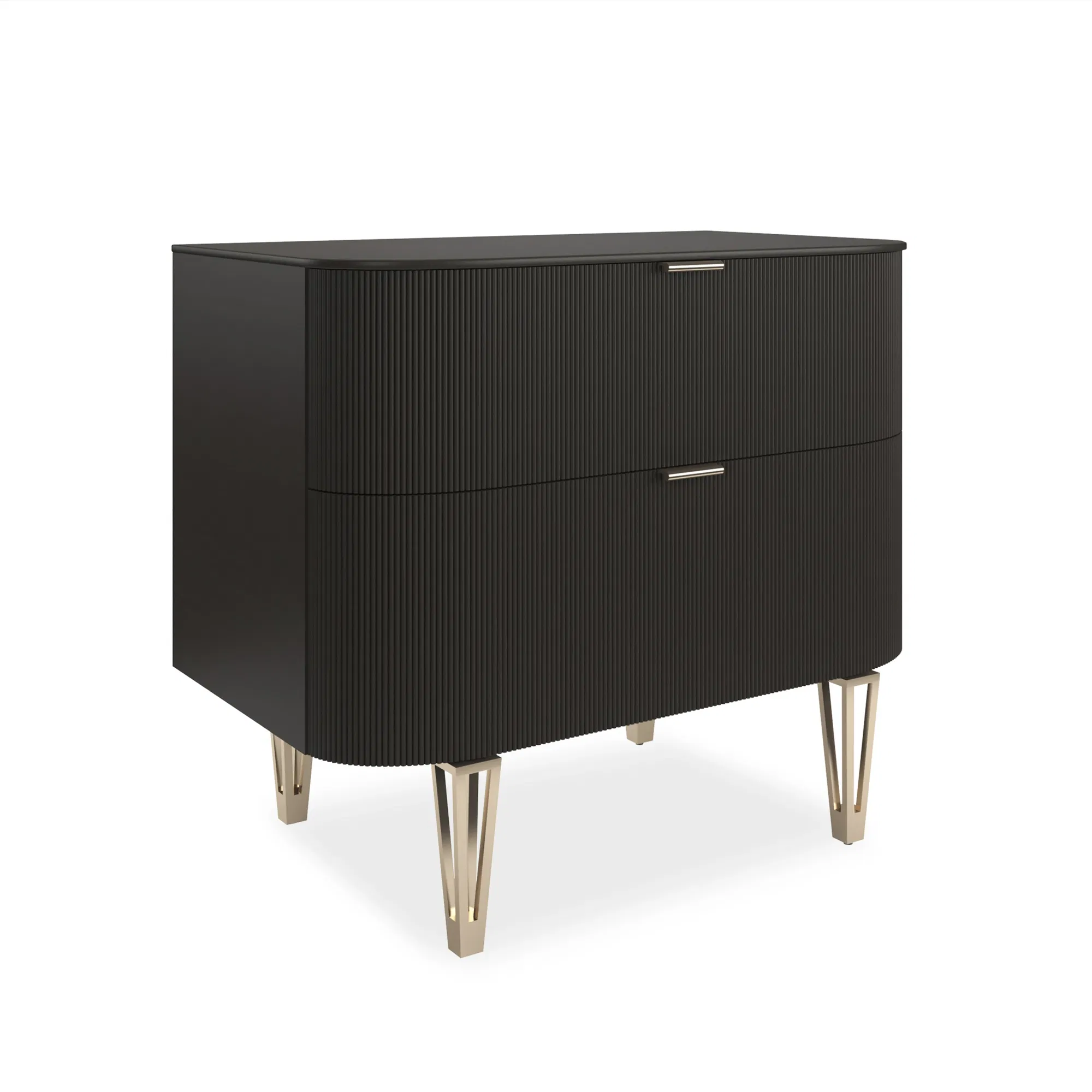 True Love Dark Chocolate Lacquered Nightstand