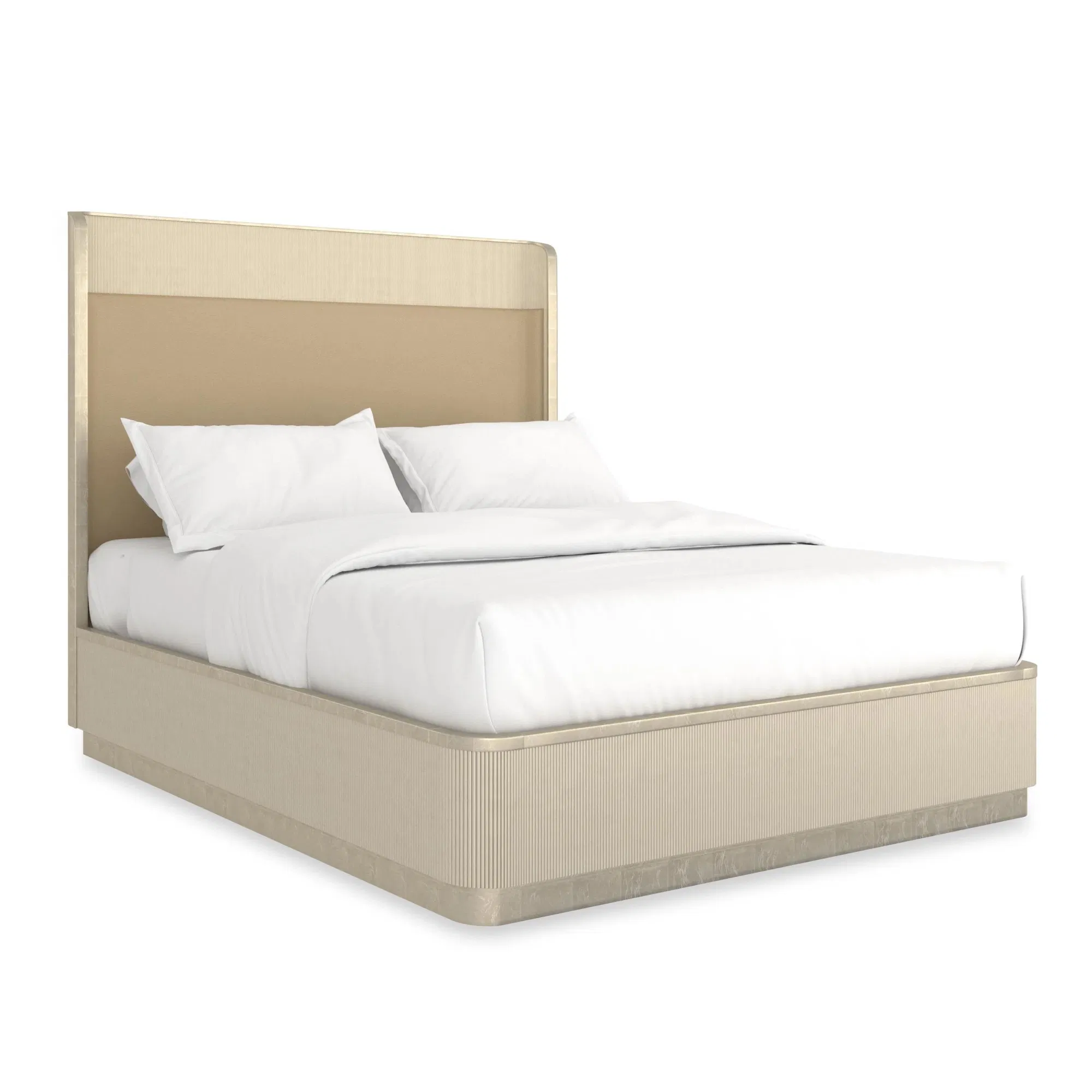 Fall In Love Champagne Silk Platform Bed