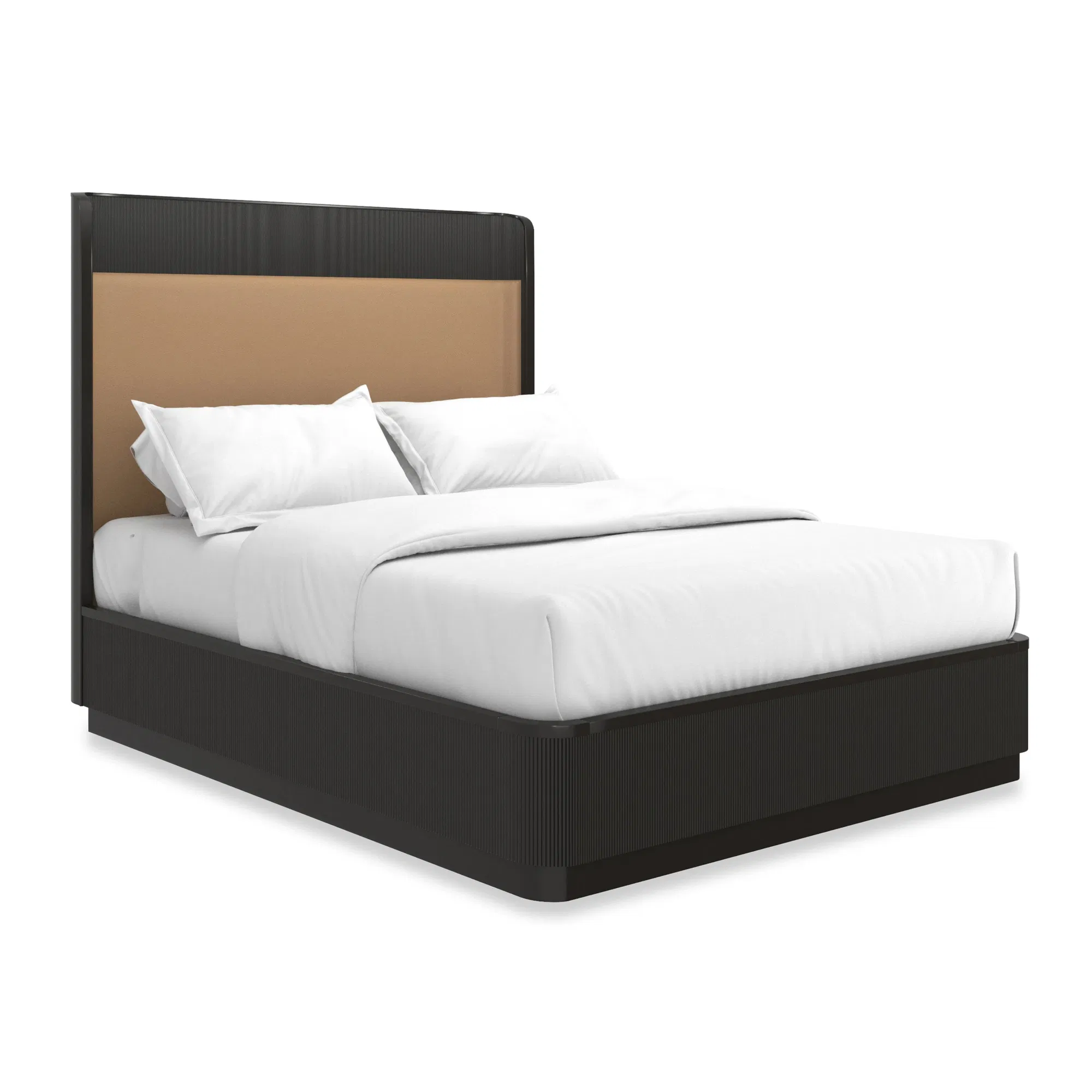 Fall In Love Queen Bed Dark Chocolate Reeded
