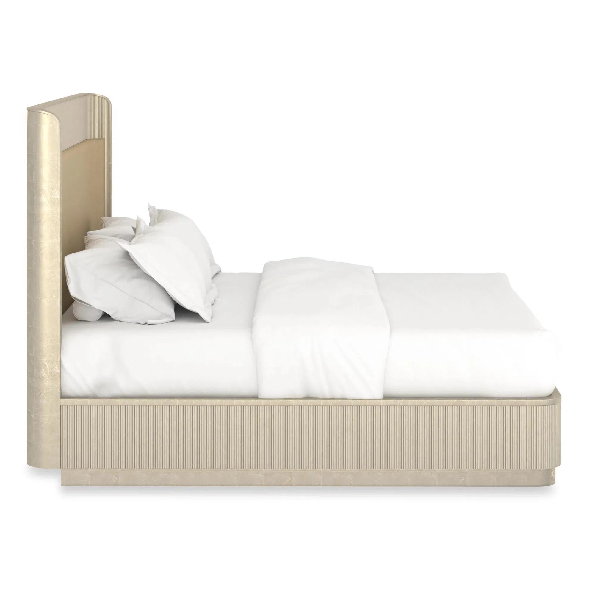 Fall In Love Champagne Silk Platform Bed