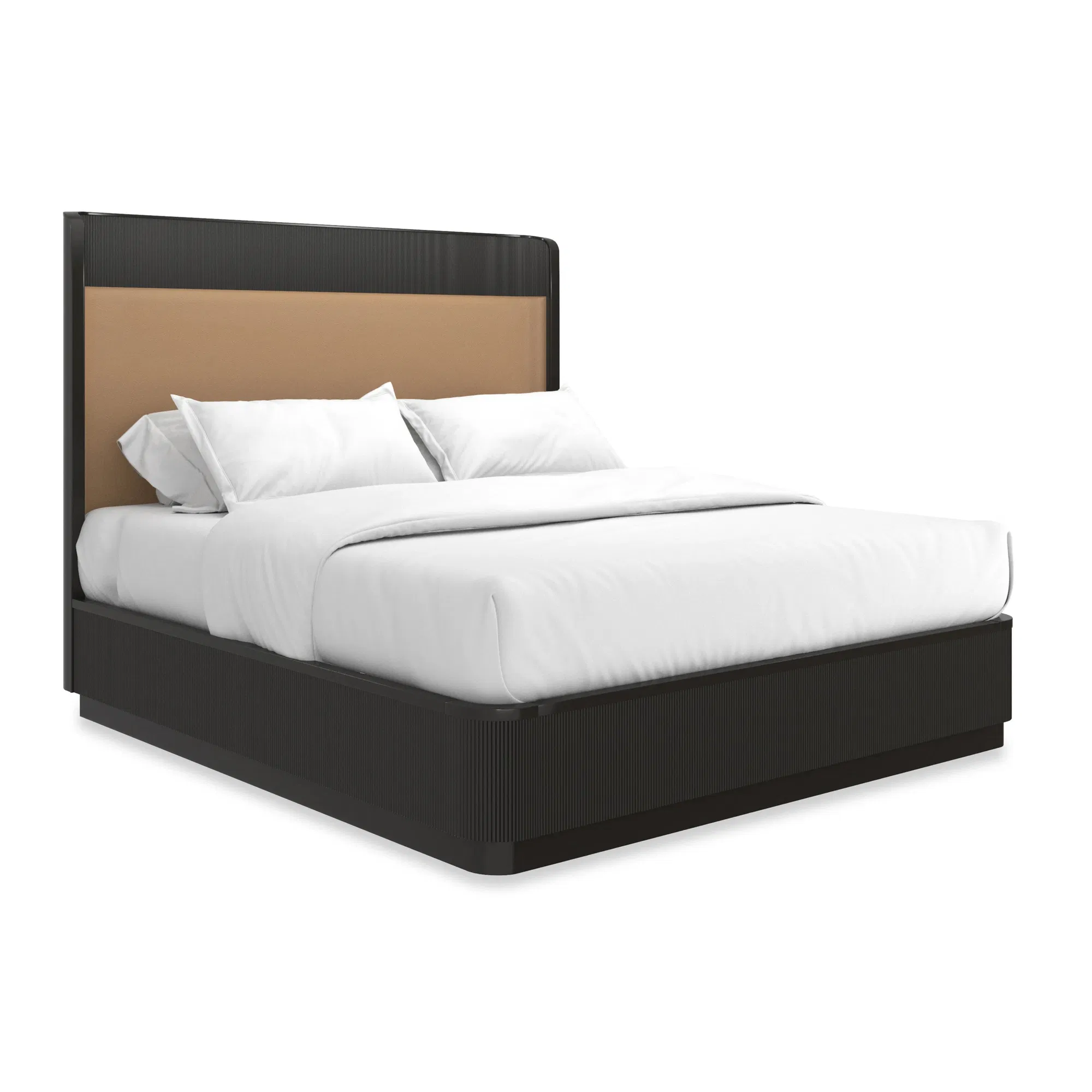 Fall In Love Reeded Dark Chocolate Platform Bed