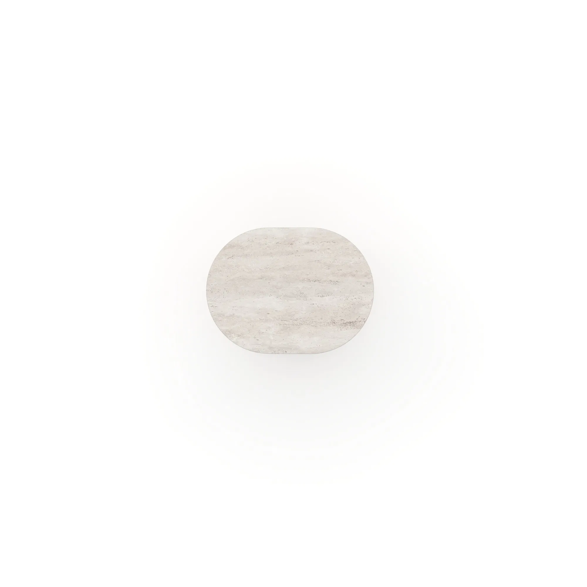 Fleur Travertine and Porcini Nightstand with Brushed Gold