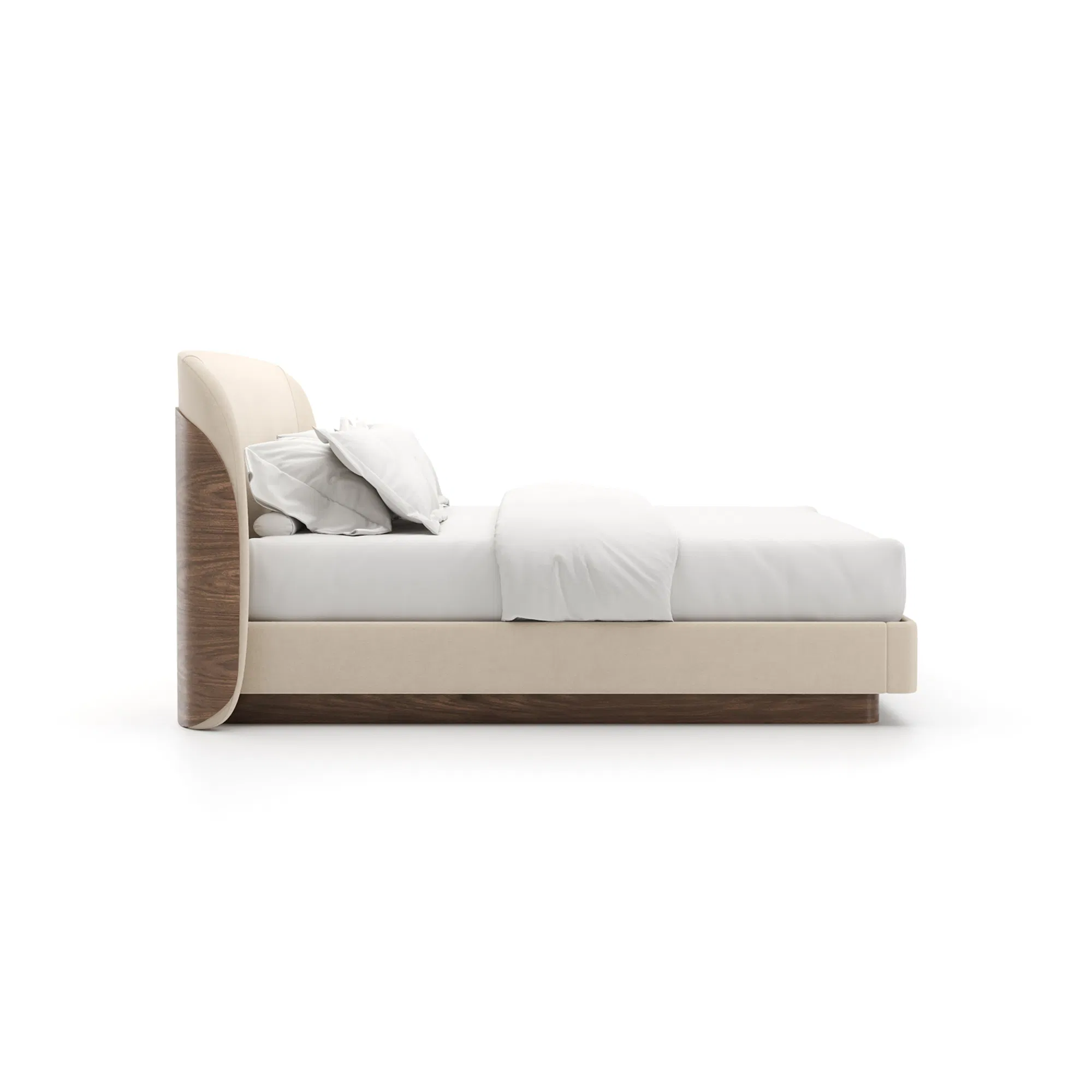 Fleur Ivory Faux Mohair Upholstered King Bed