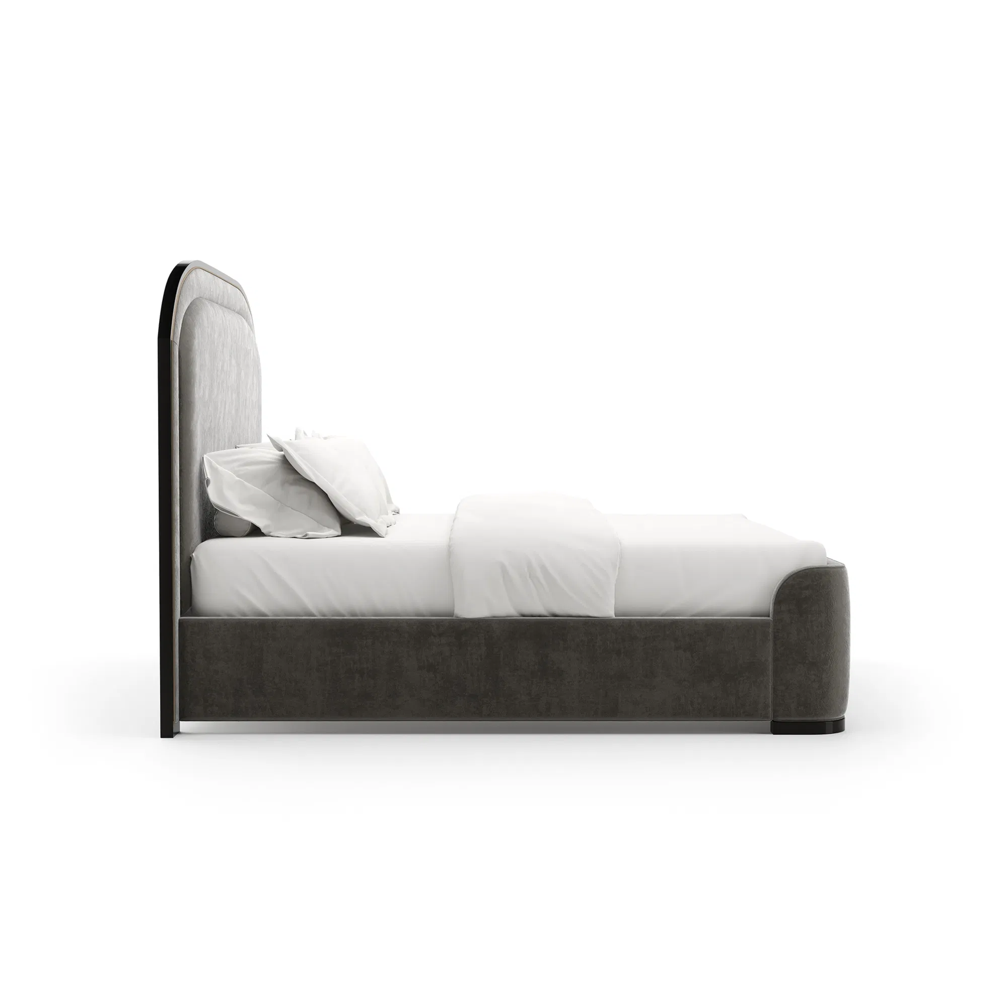 Wanderlust Pewter Heathered Velvet King Bed