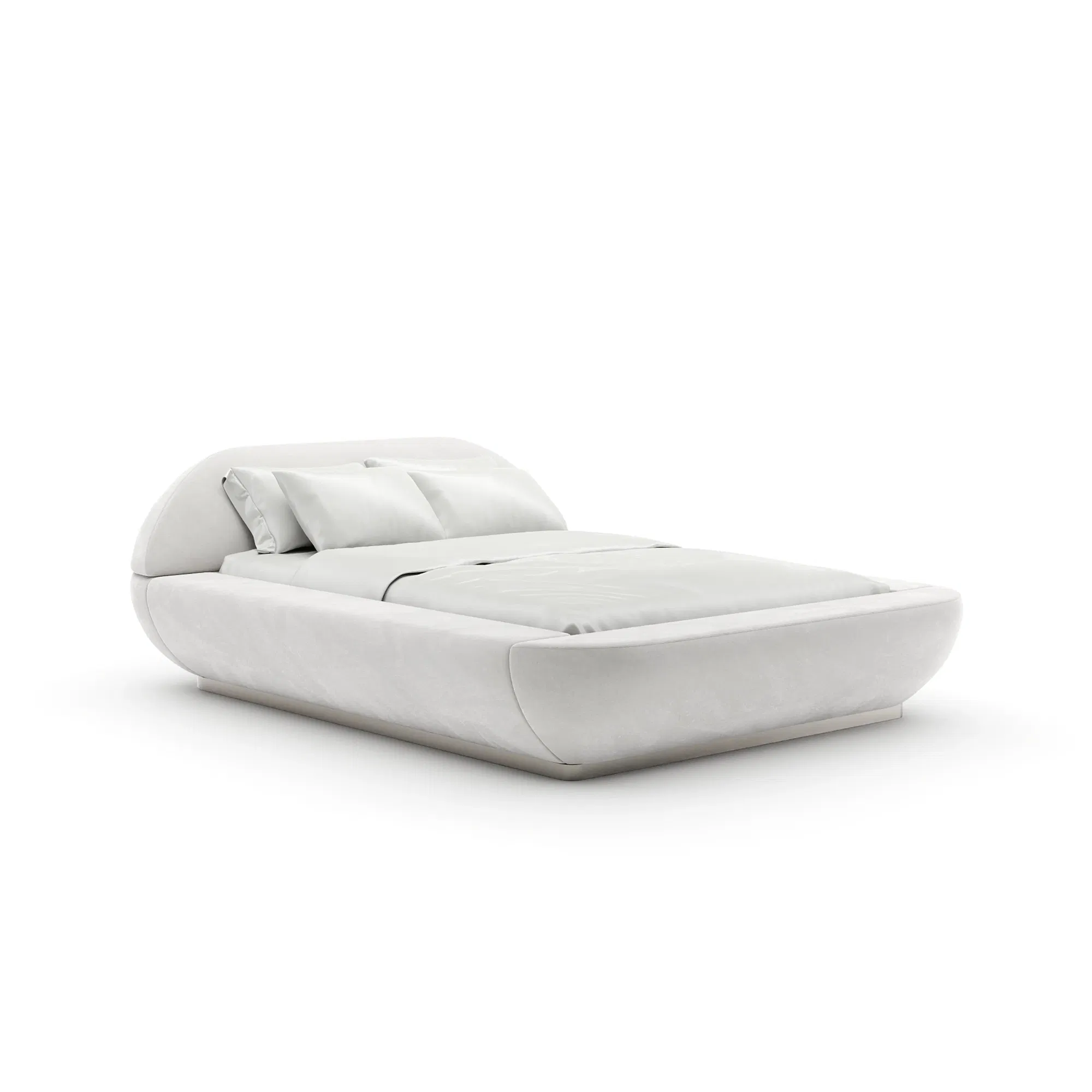 Jagger Ivory Vintage Velvet Upholstered Bed