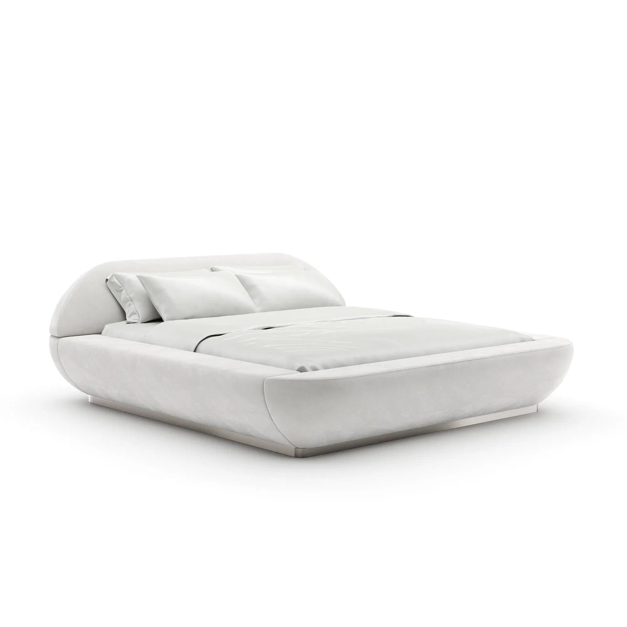 Jagger Ivory Vintage Velvet Upholstered Bed