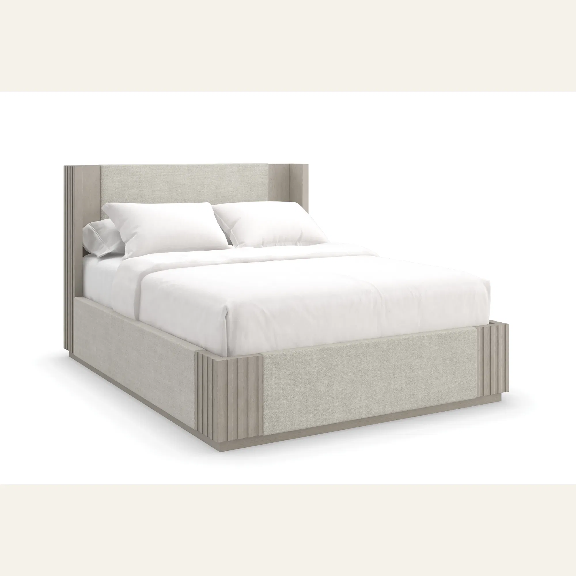 Azure Upholstered Linen Queen Bed