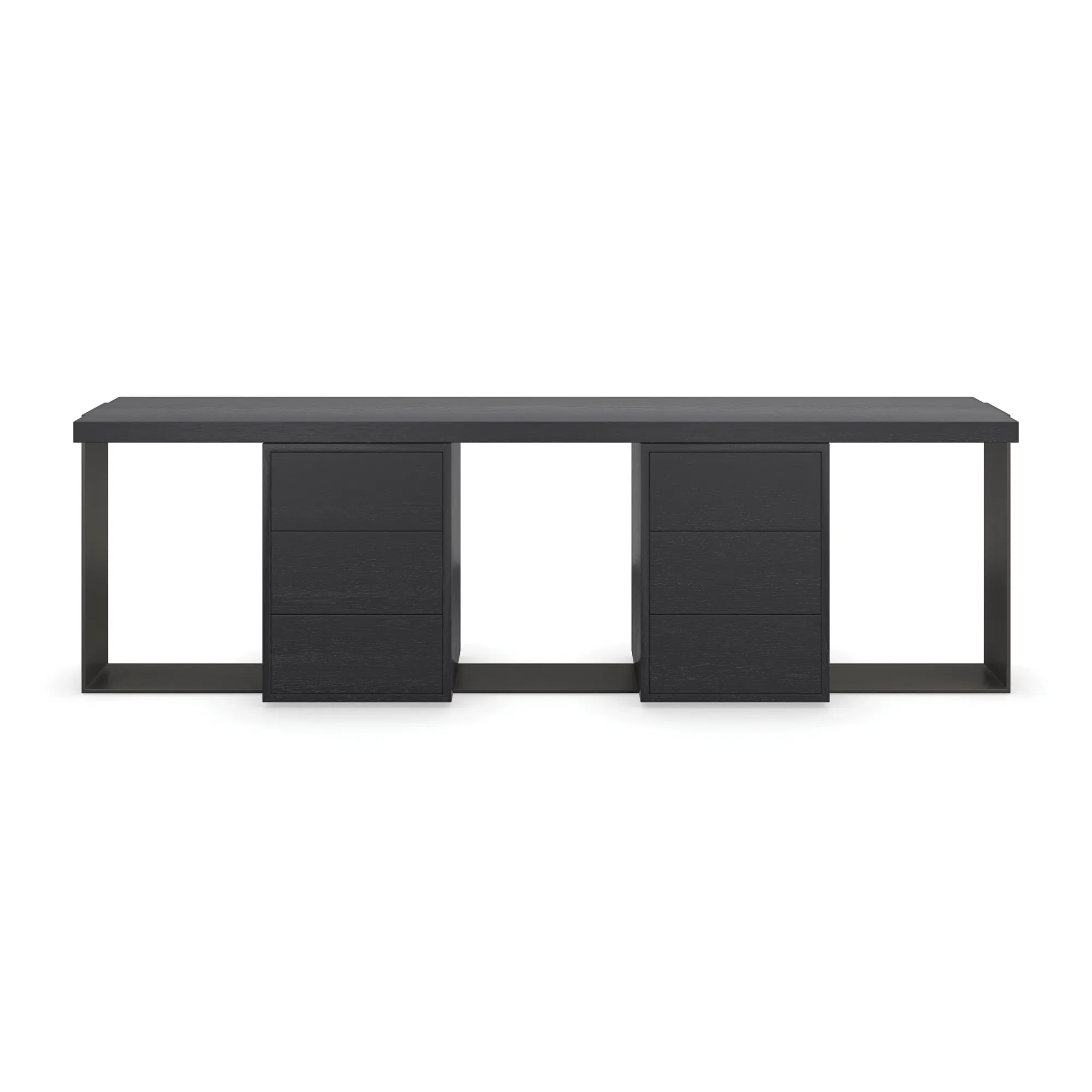 Gabby Matte Black Sculptural Console