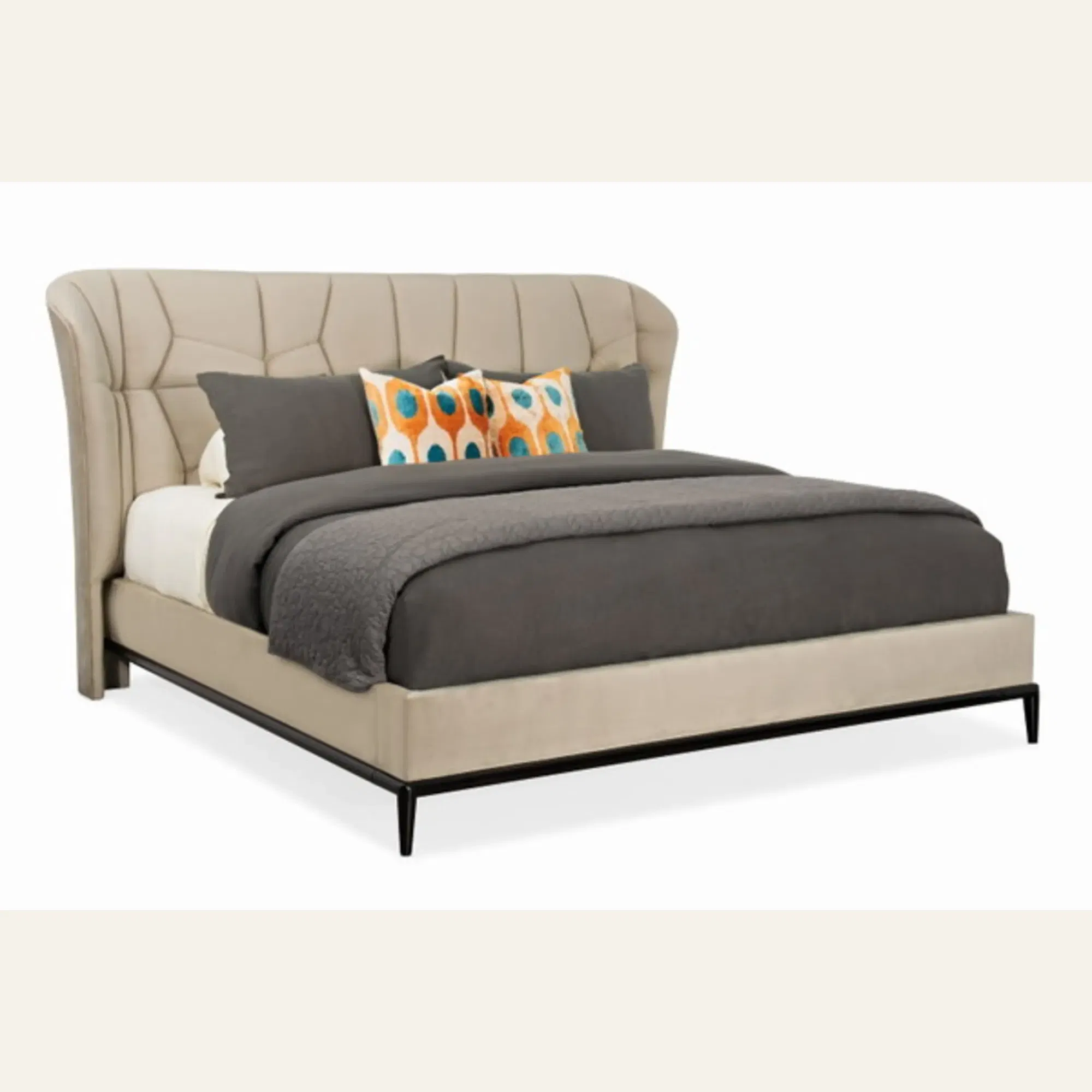 Vector Sculptural Upholstered Bed