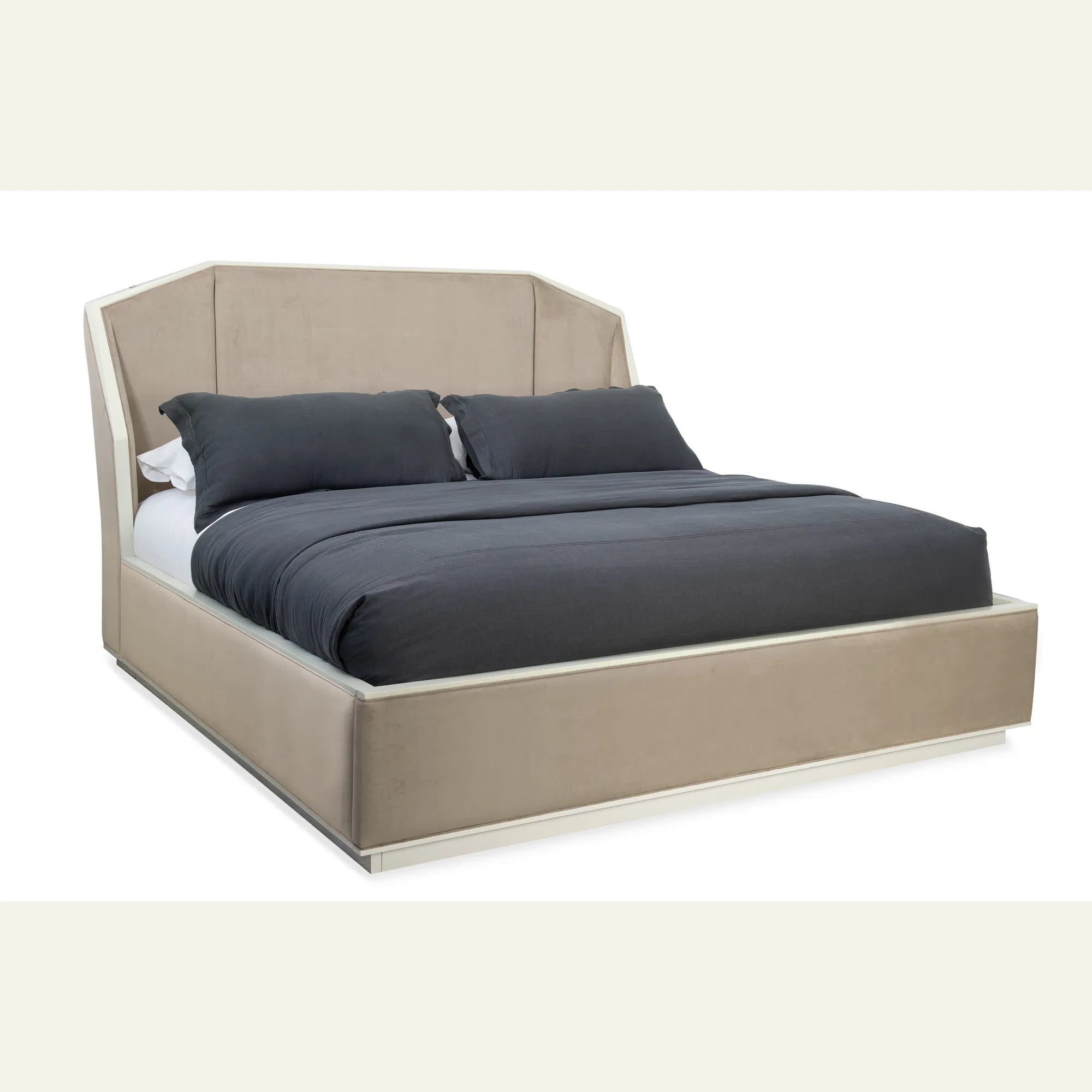 Expressions Sculptural Upholstered King Bed