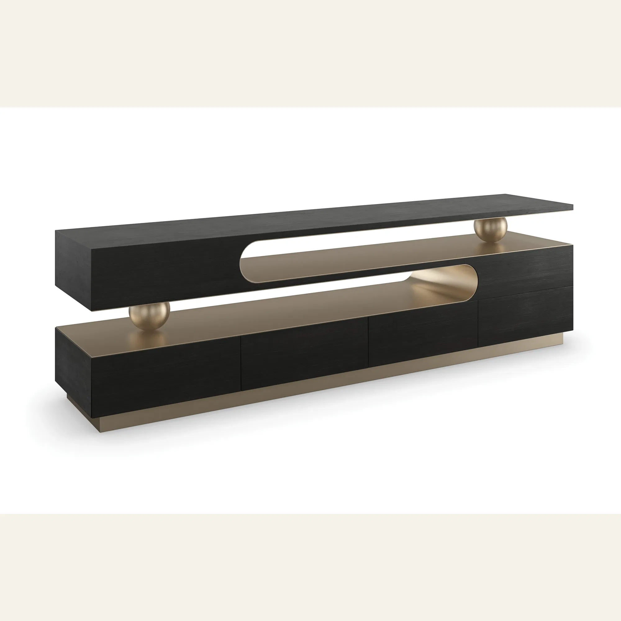 Harmony Lucent Bronze Sculptural Entertainment Console